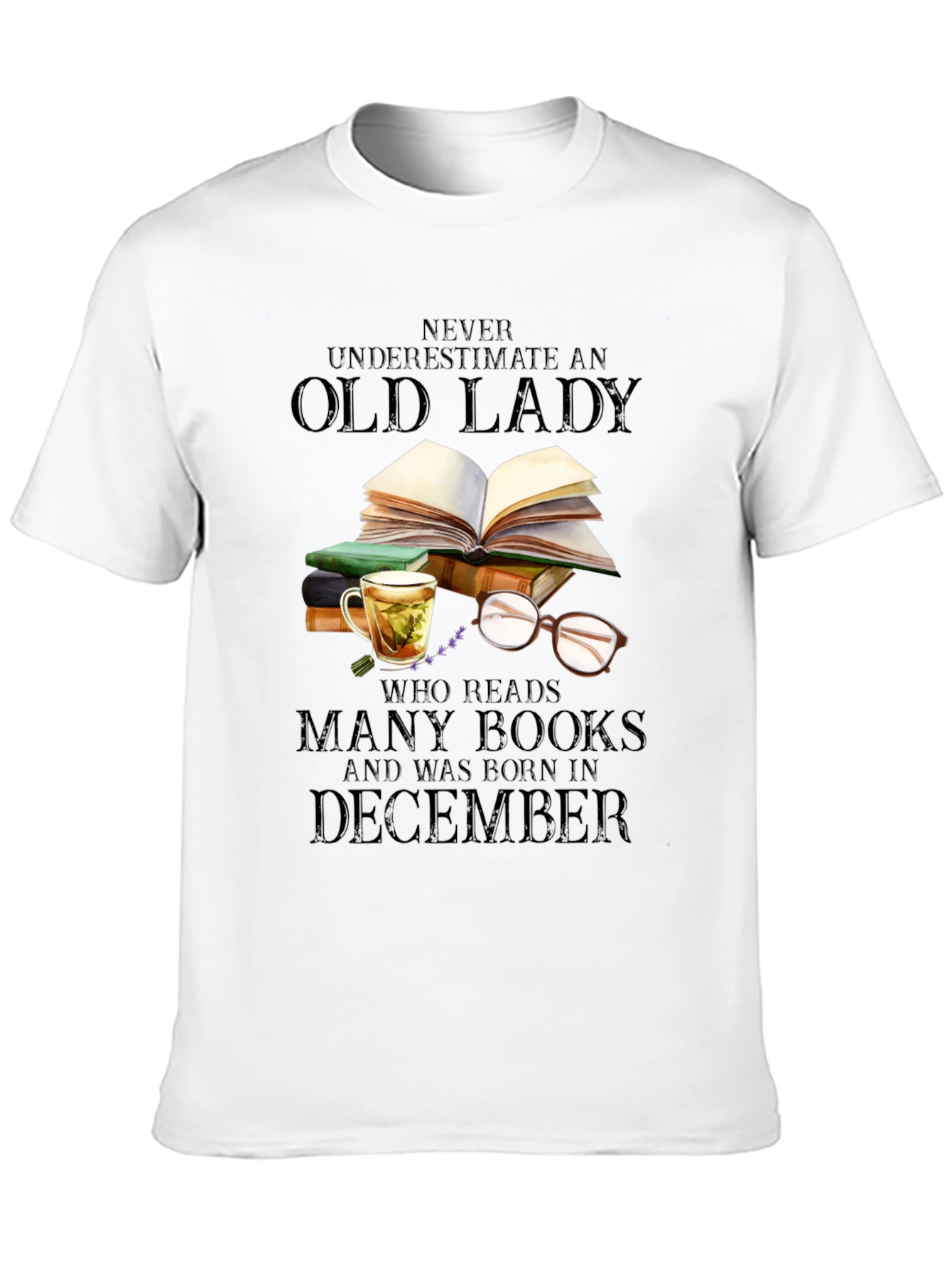 Never Underestimate Old Lady Reads T-Shirt