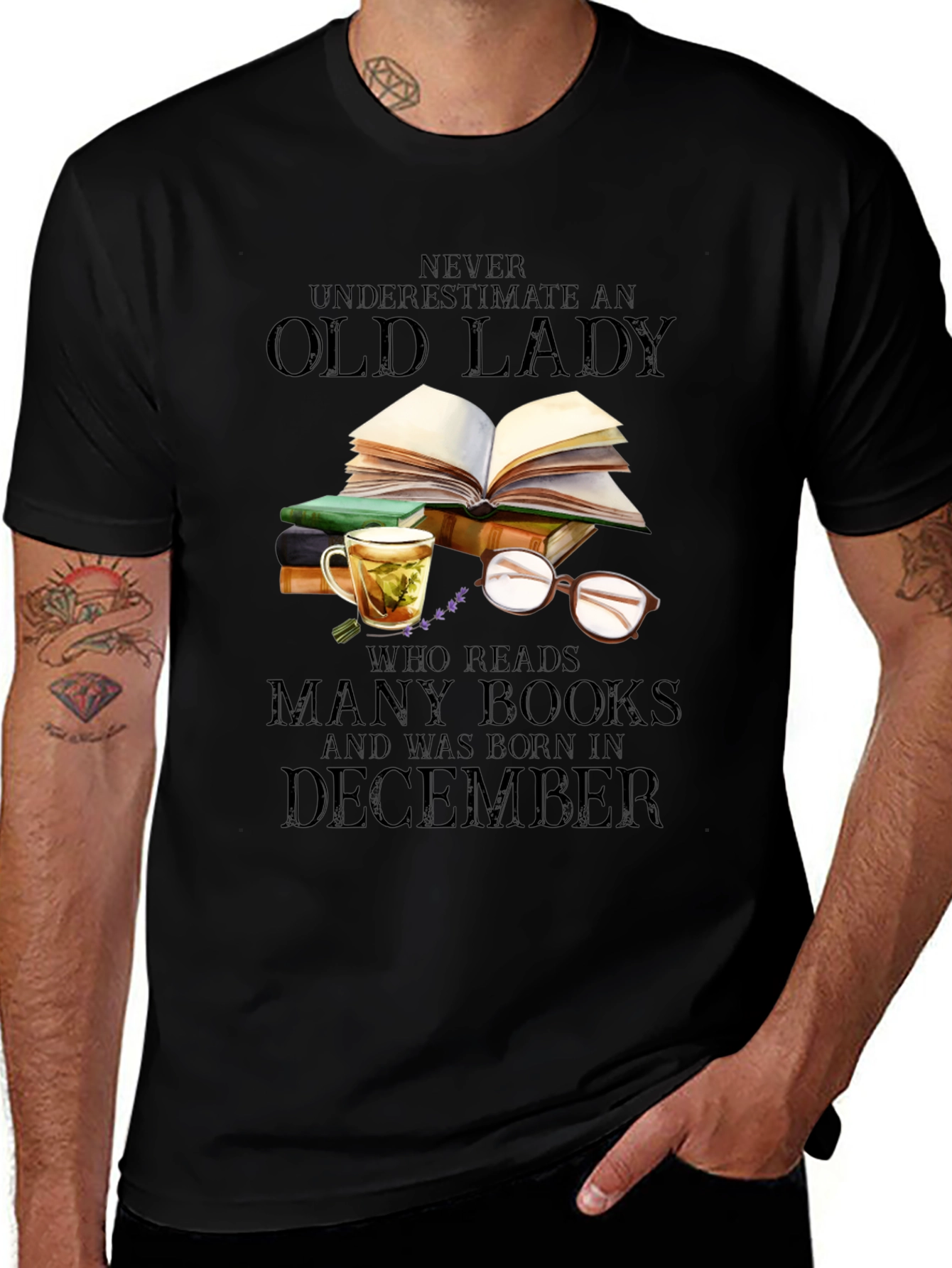 Never Underestimate Old Lady Reads T-Shirt
