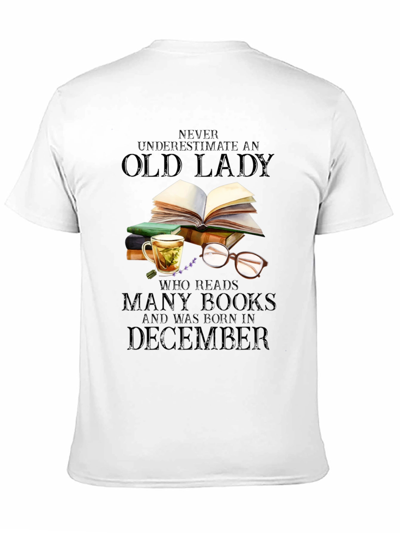Never Underestimate Old Lady Reads T-Shirt