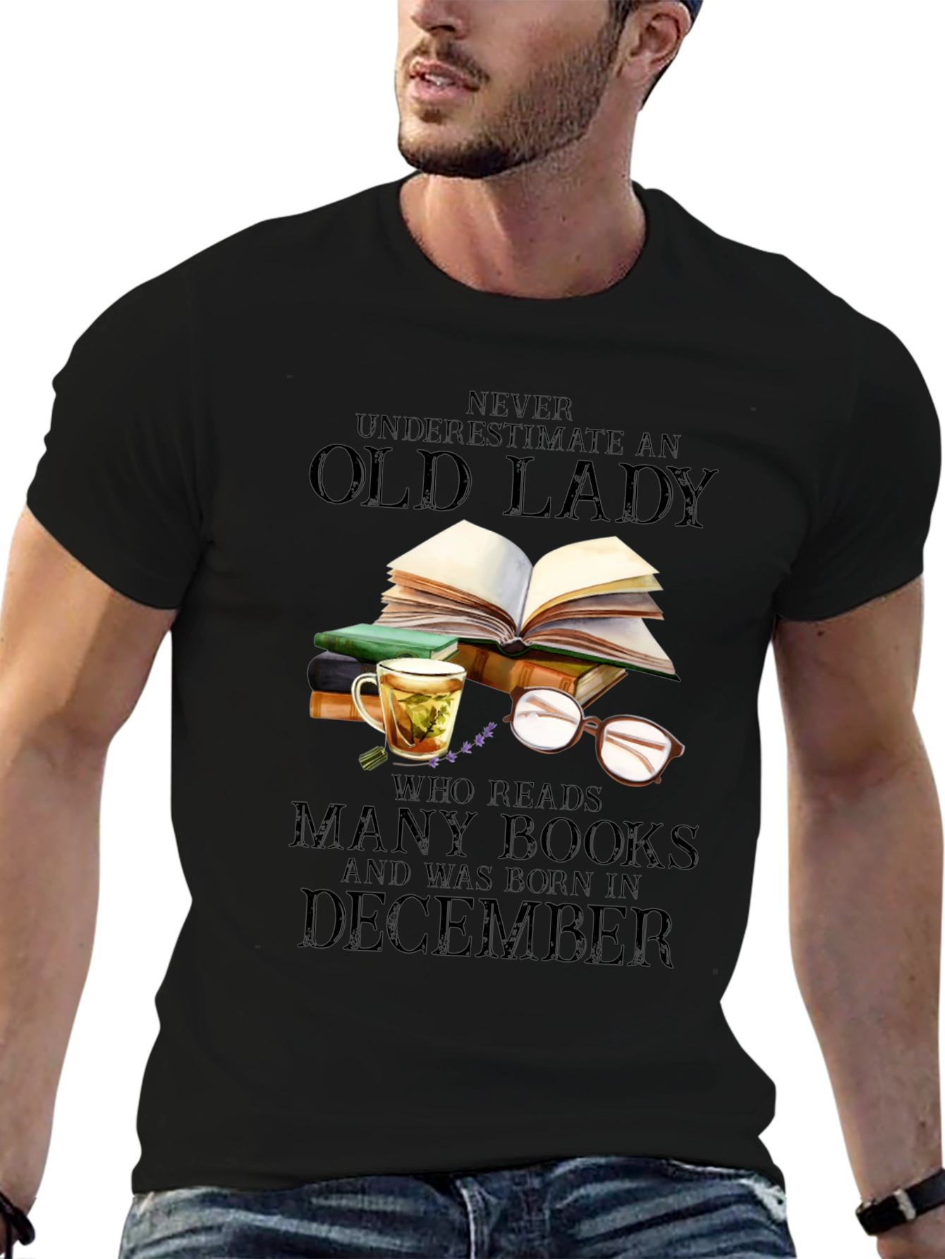 Never Underestimate Old Lady Reads T-Shirt