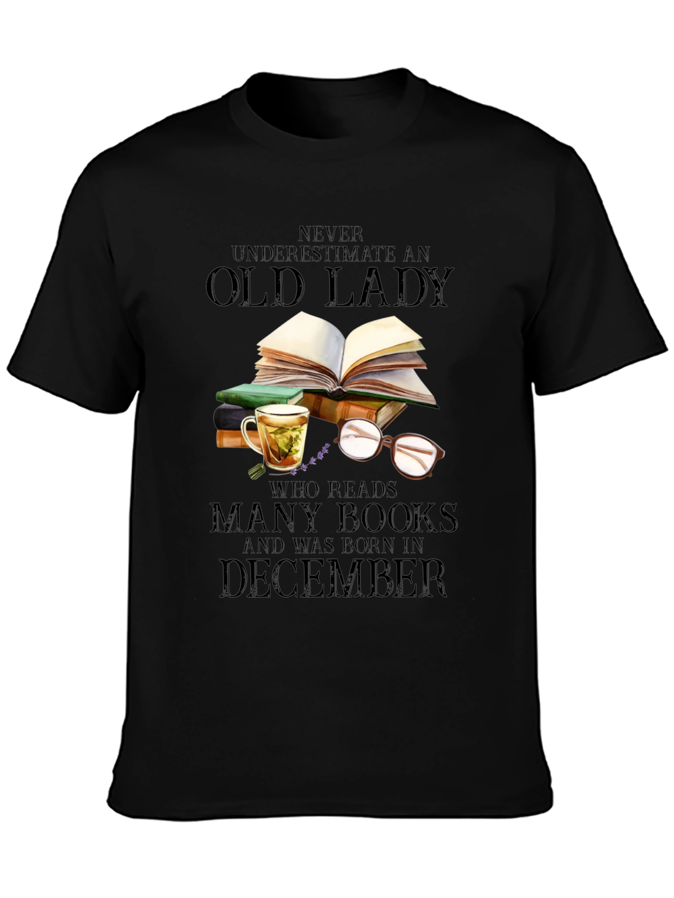 Never Underestimate Old Lady Reads T-Shirt