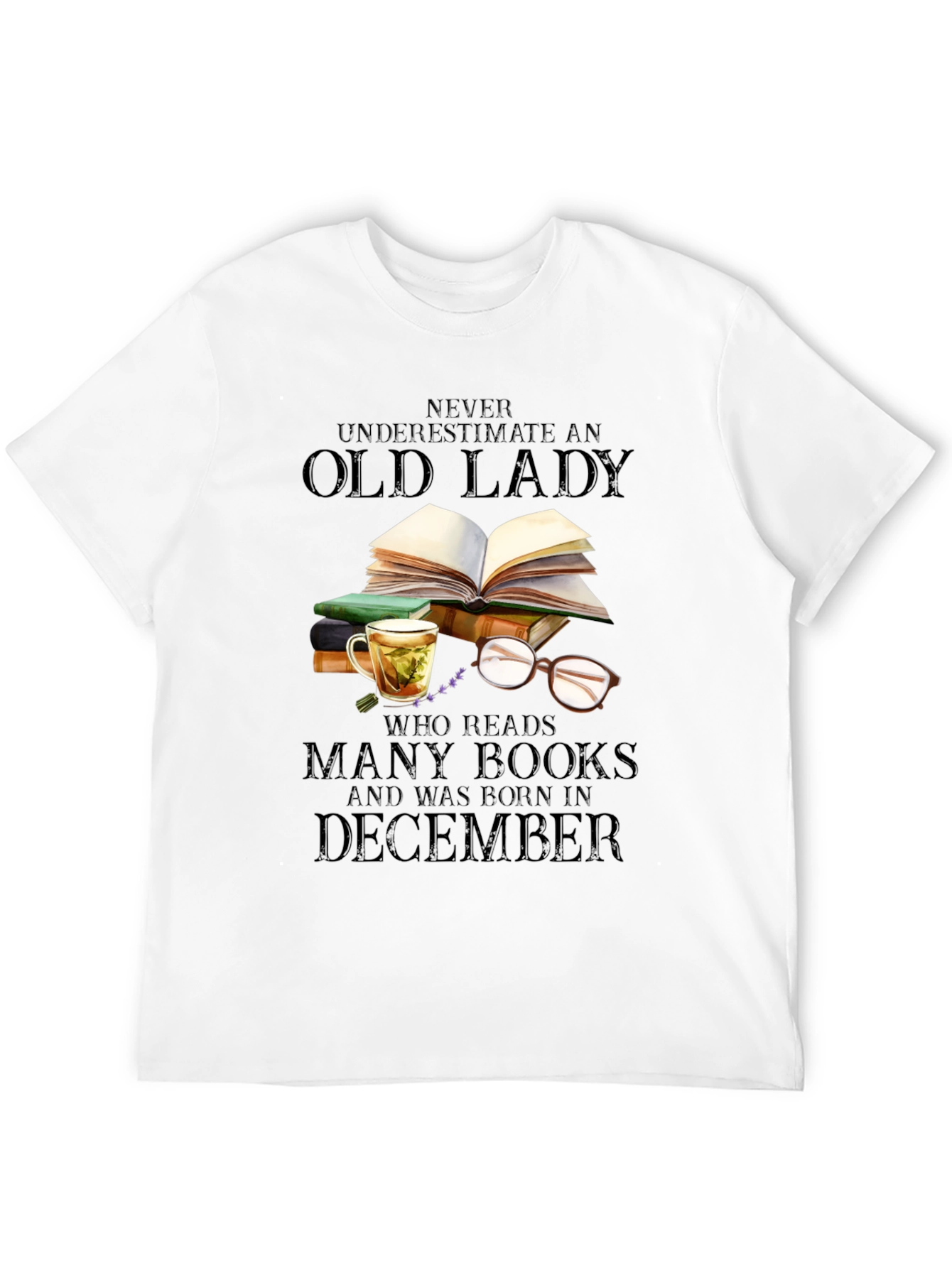 Never Underestimate Old Lady Reads T-Shirt