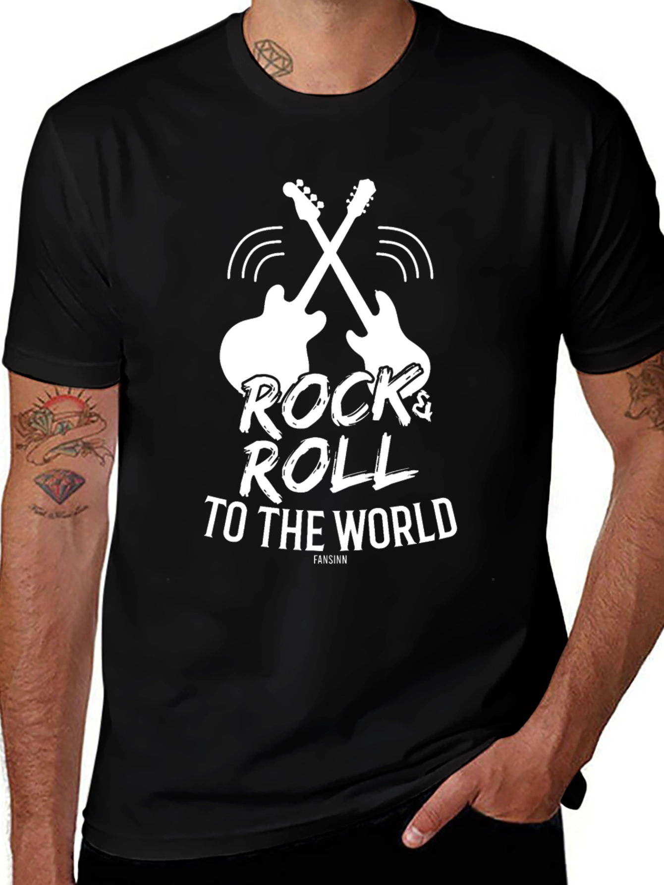 Rock and Roll Guitar Graphic T-Shirt