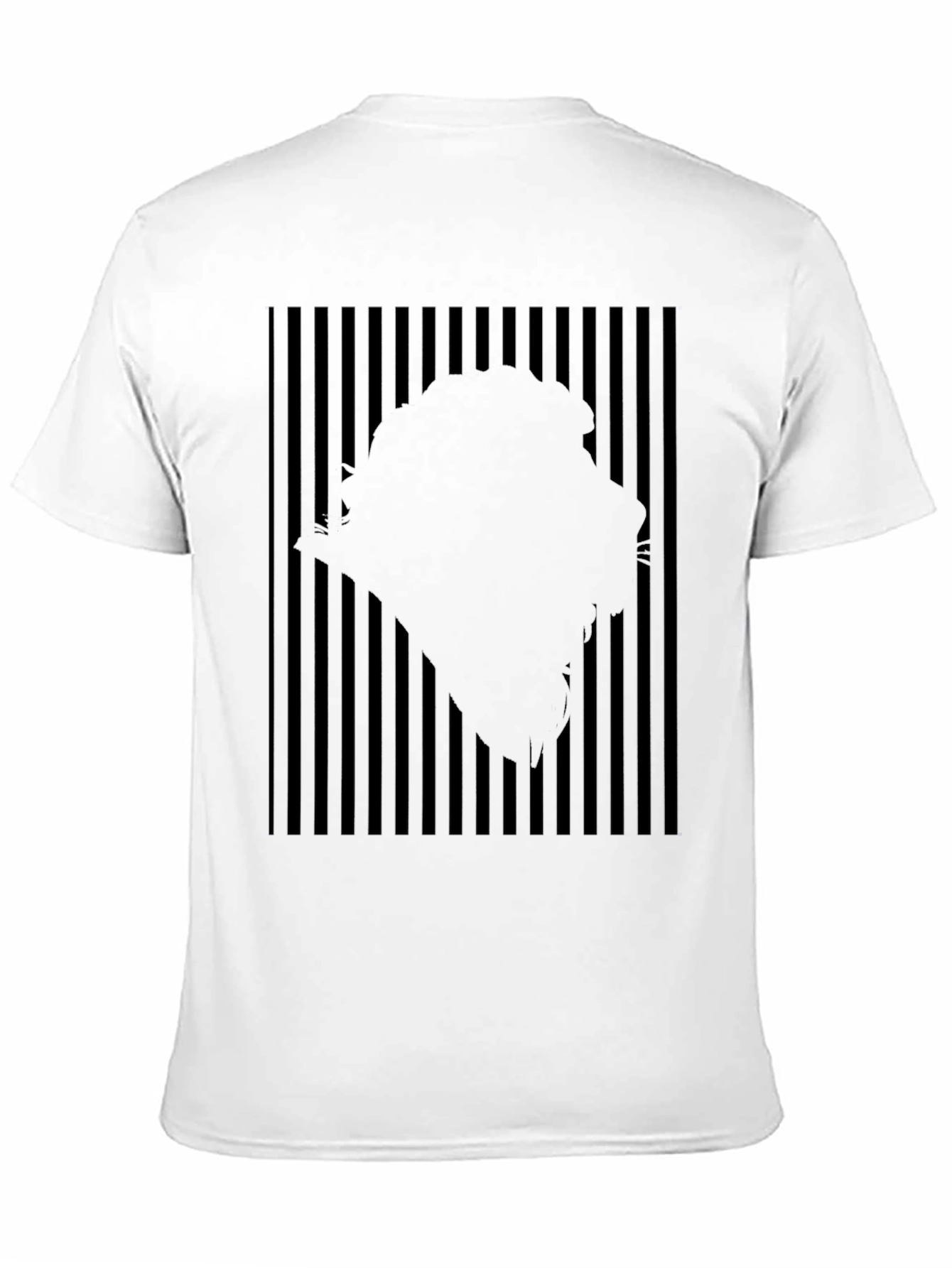 Abstract Striped Illusion Black T-Shirt