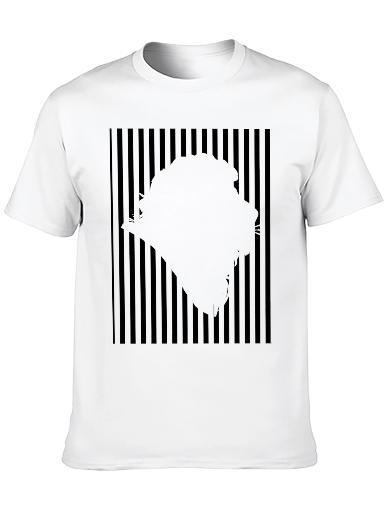 Abstract Striped Illusion Black T-Shirt