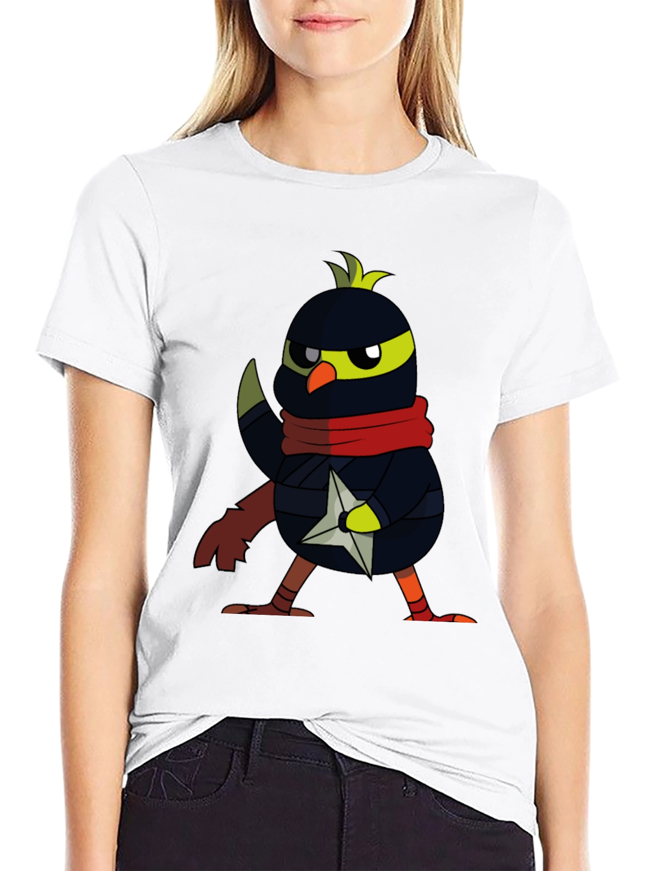 Ninja Chick T-Shirt - Black Cotton Blend