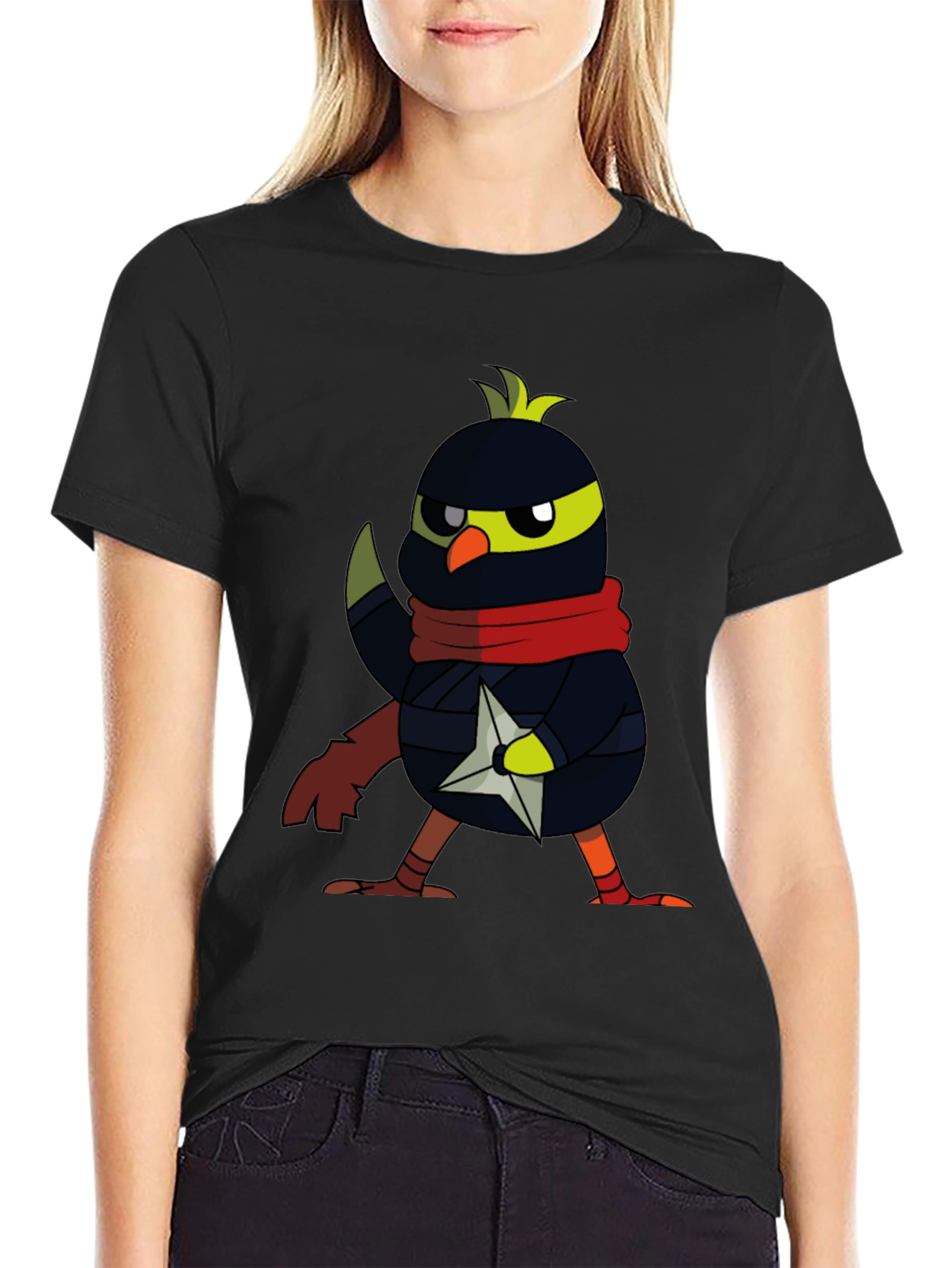 Ninja Chick T-Shirt - Black Cotton Blend