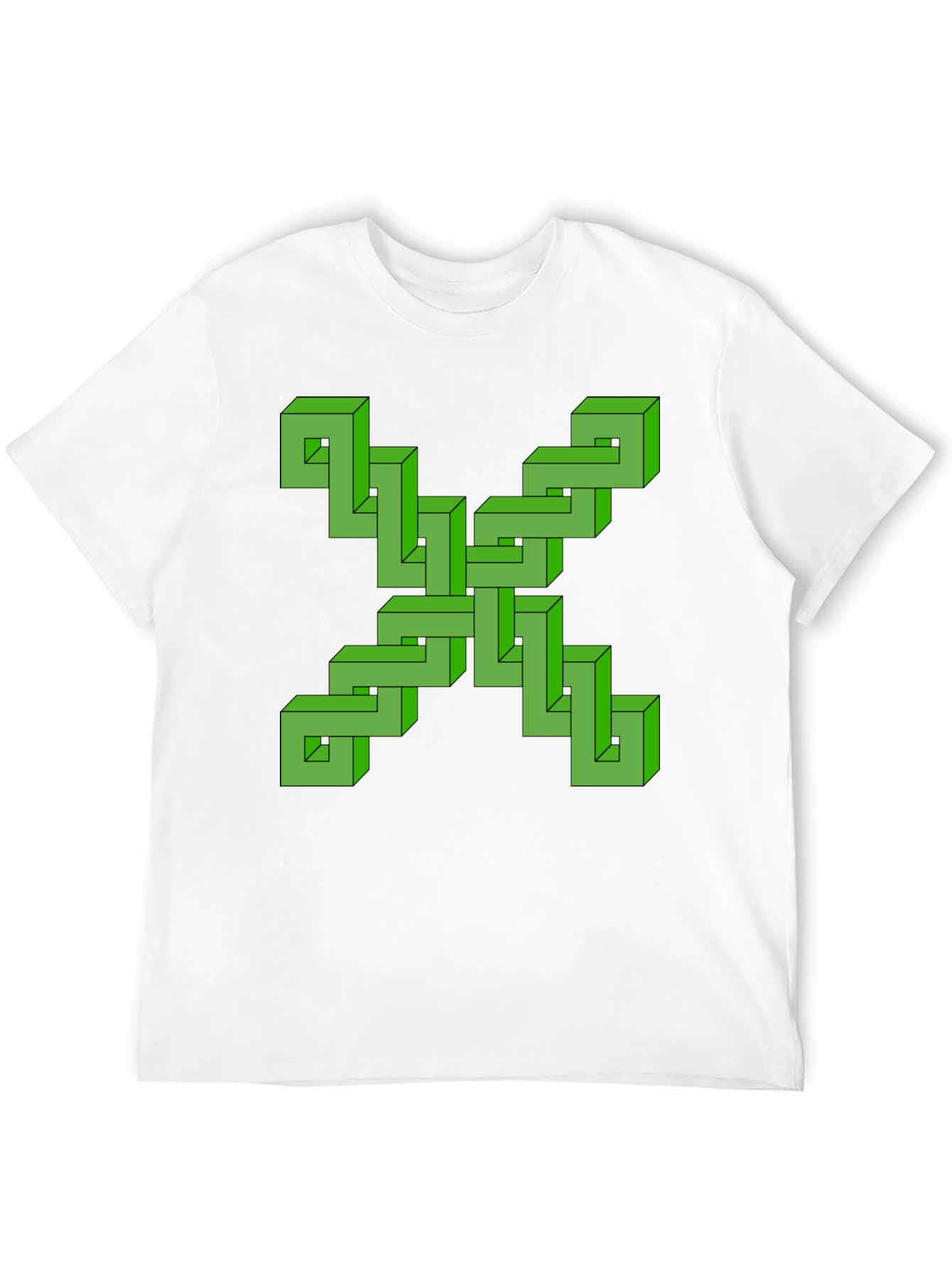 Optical Illusion Graphic Tee - Impossible Shape Design