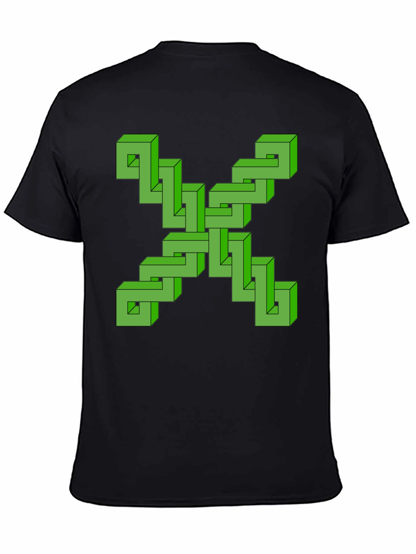 Optical Illusion Graphic Tee - Impossible Shape Design