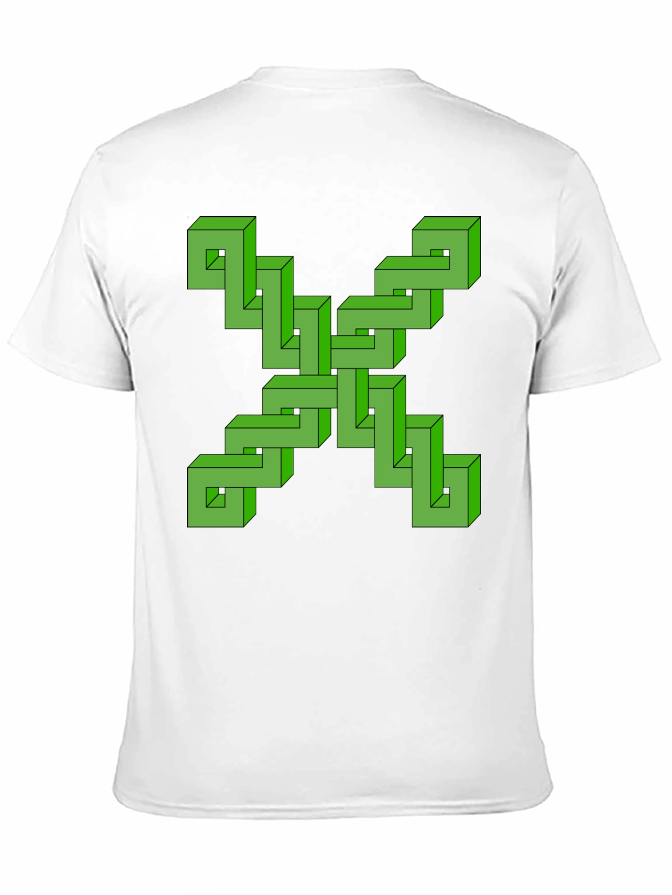 Optical Illusion Graphic Tee - Impossible Shape Design