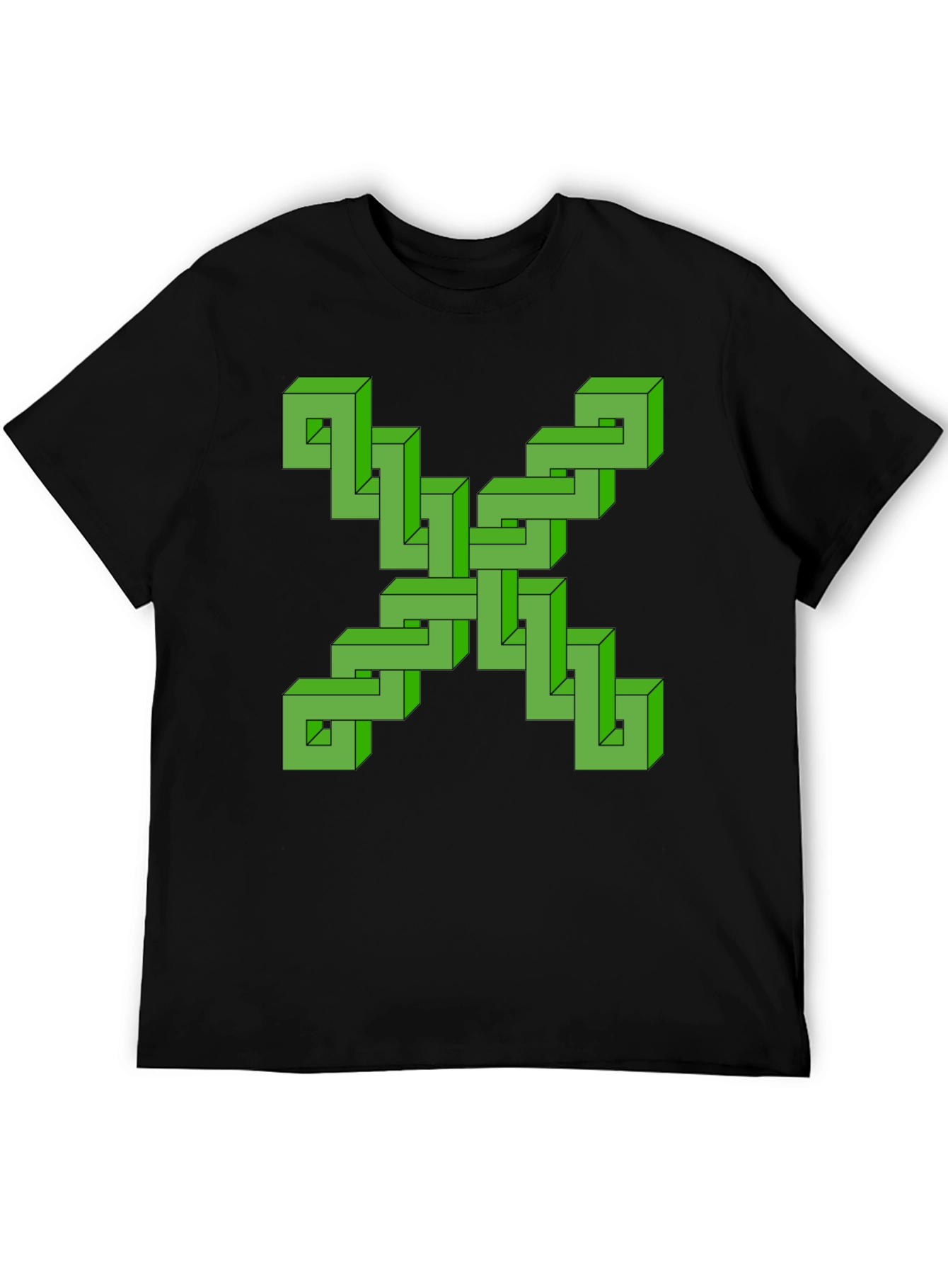 Optical Illusion Graphic Tee - Impossible Shape Design