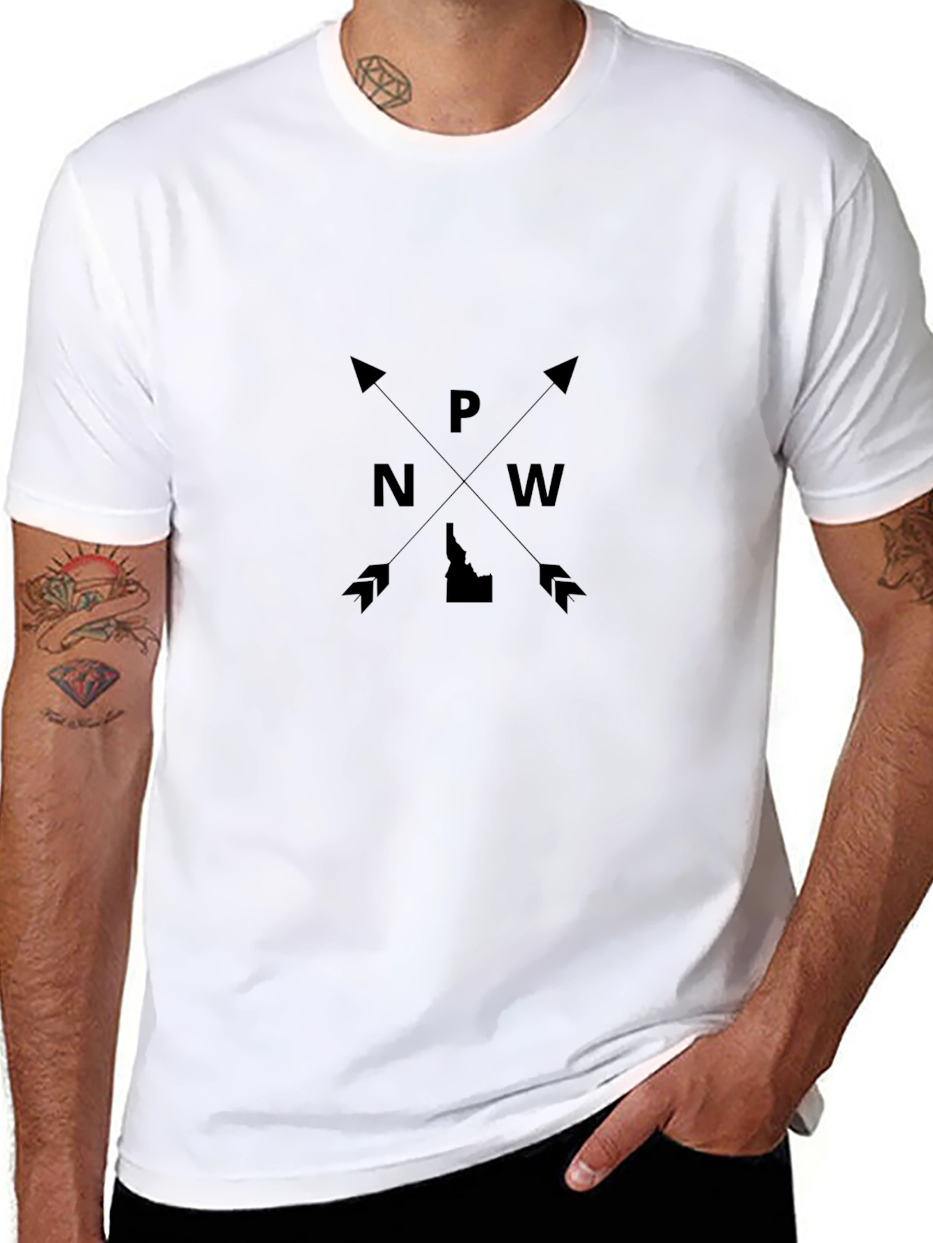 PNW Idaho Arrow Compass Graphic Tee