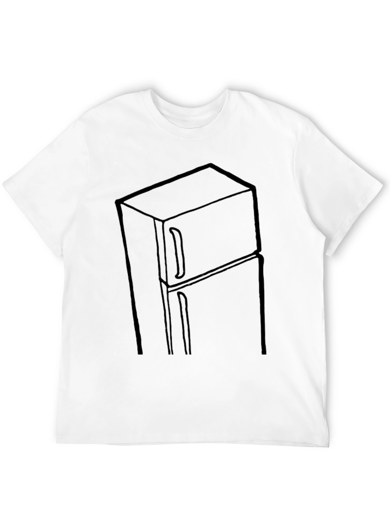 Refrigerator Outline Graphic Tee - Black