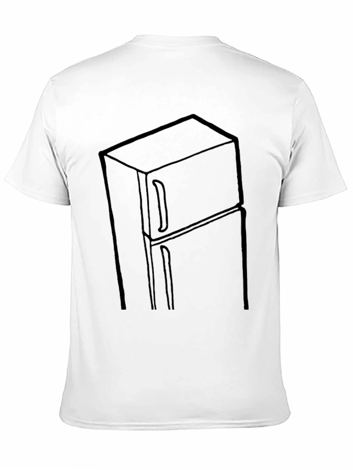 Refrigerator Outline Graphic Tee - Black