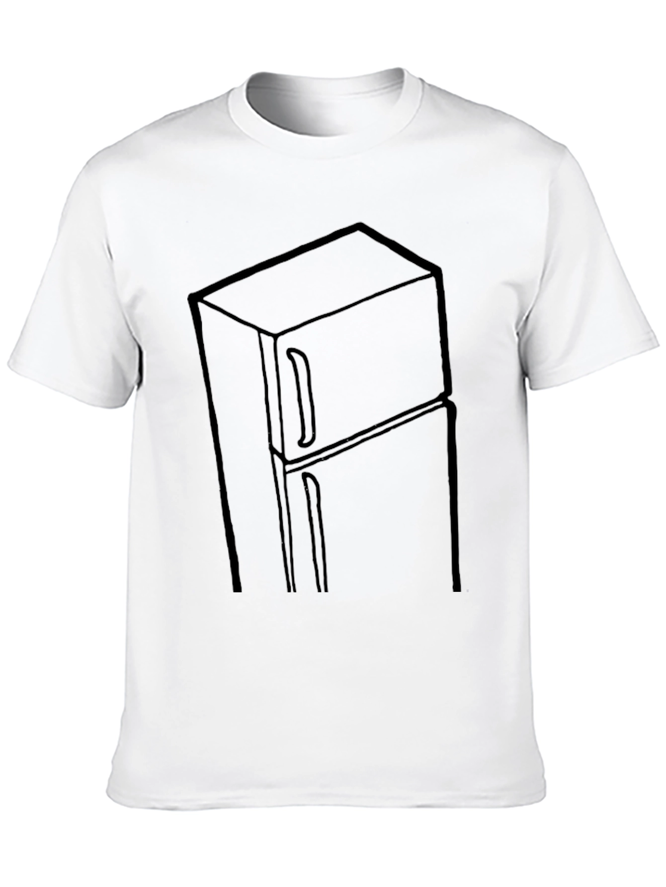 Refrigerator Outline Graphic Tee - Black