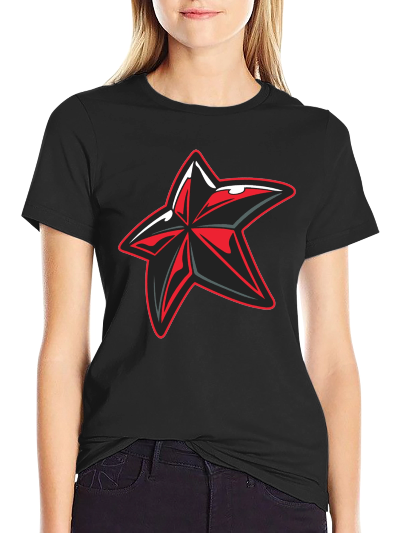 Edgy Graphic Star T-Shirt