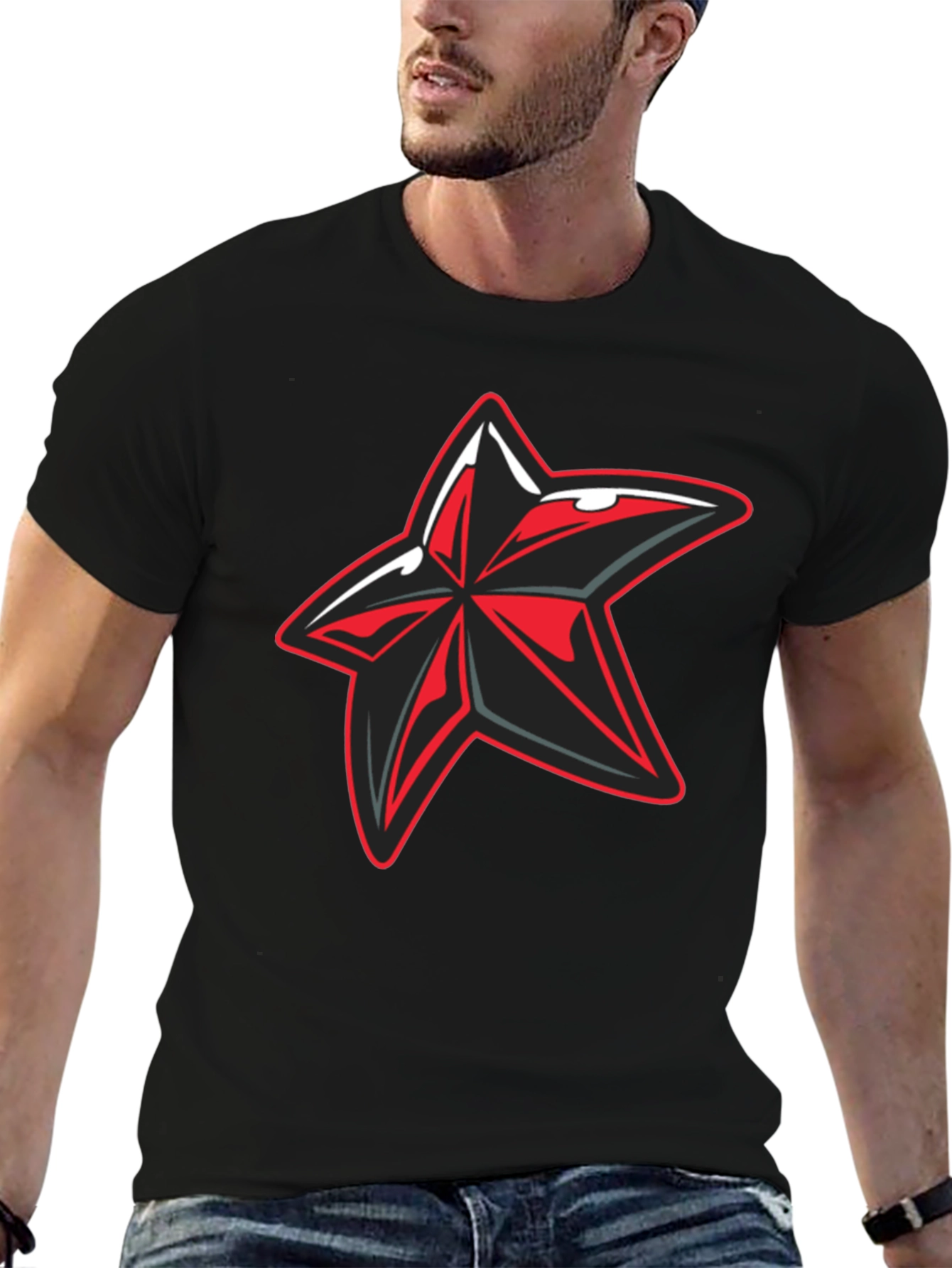 Edgy Graphic Star T-Shirt