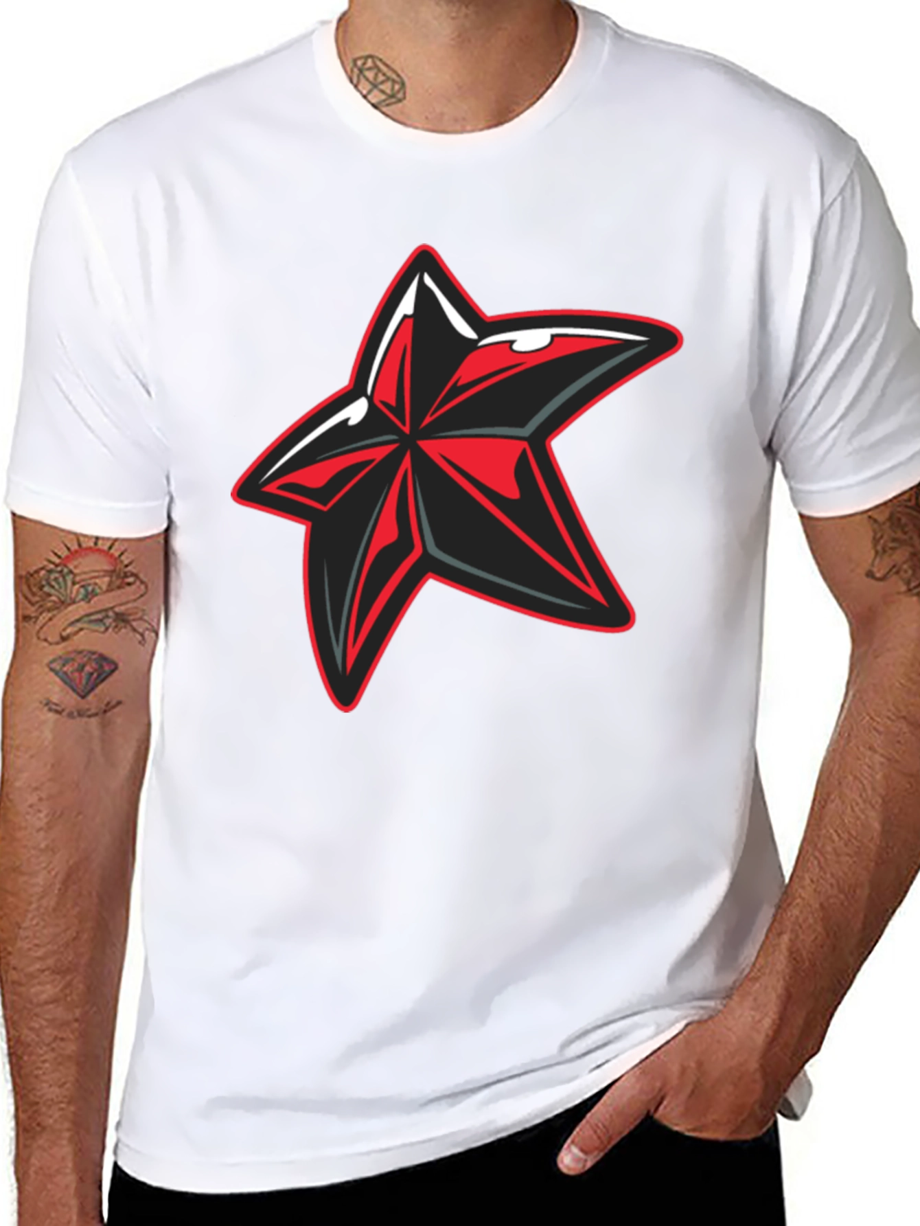 Edgy Graphic Star T-Shirt