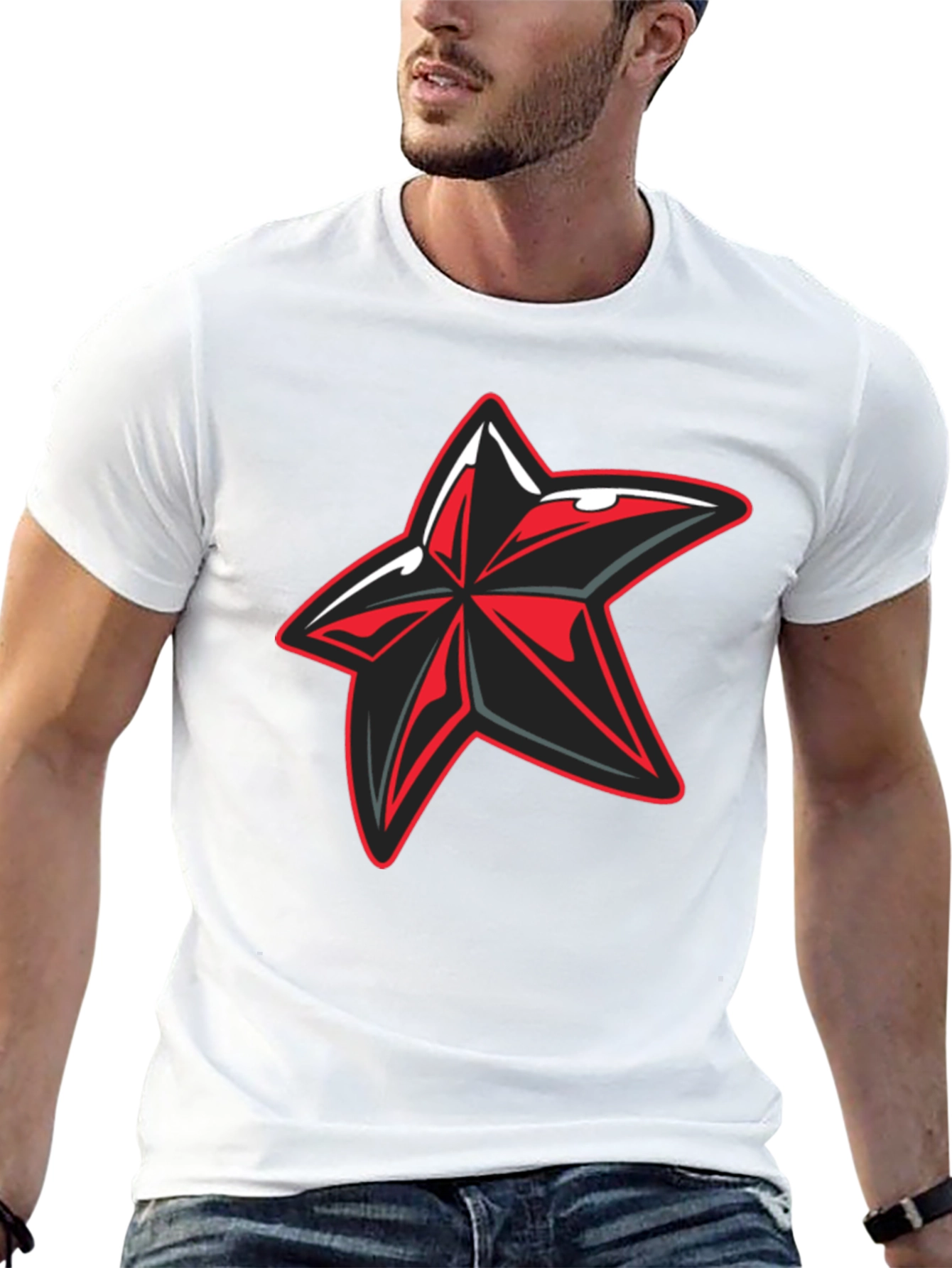 Edgy Graphic Star T-Shirt