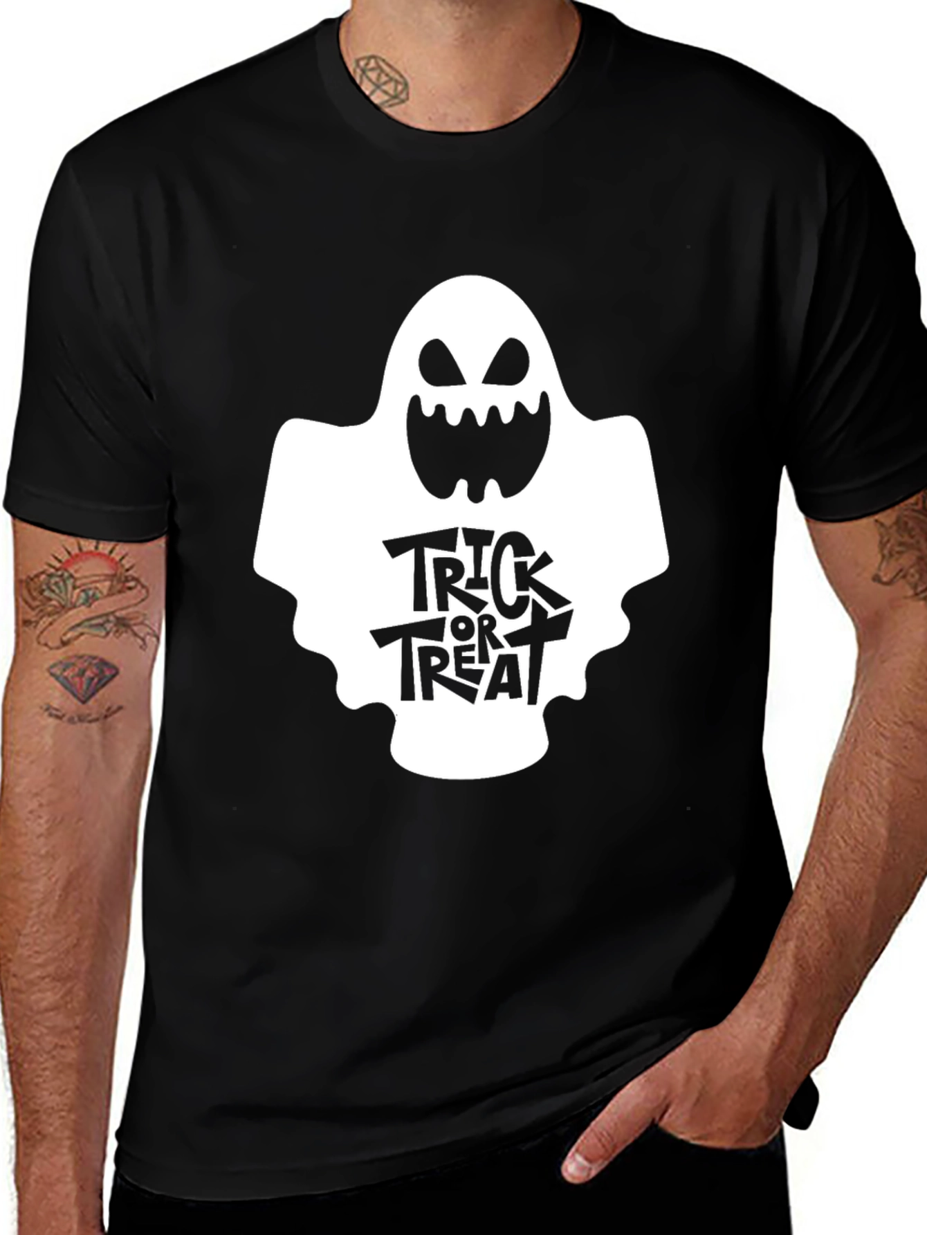 Spooky Ghost Trick or Treat Halloween T-Shirt