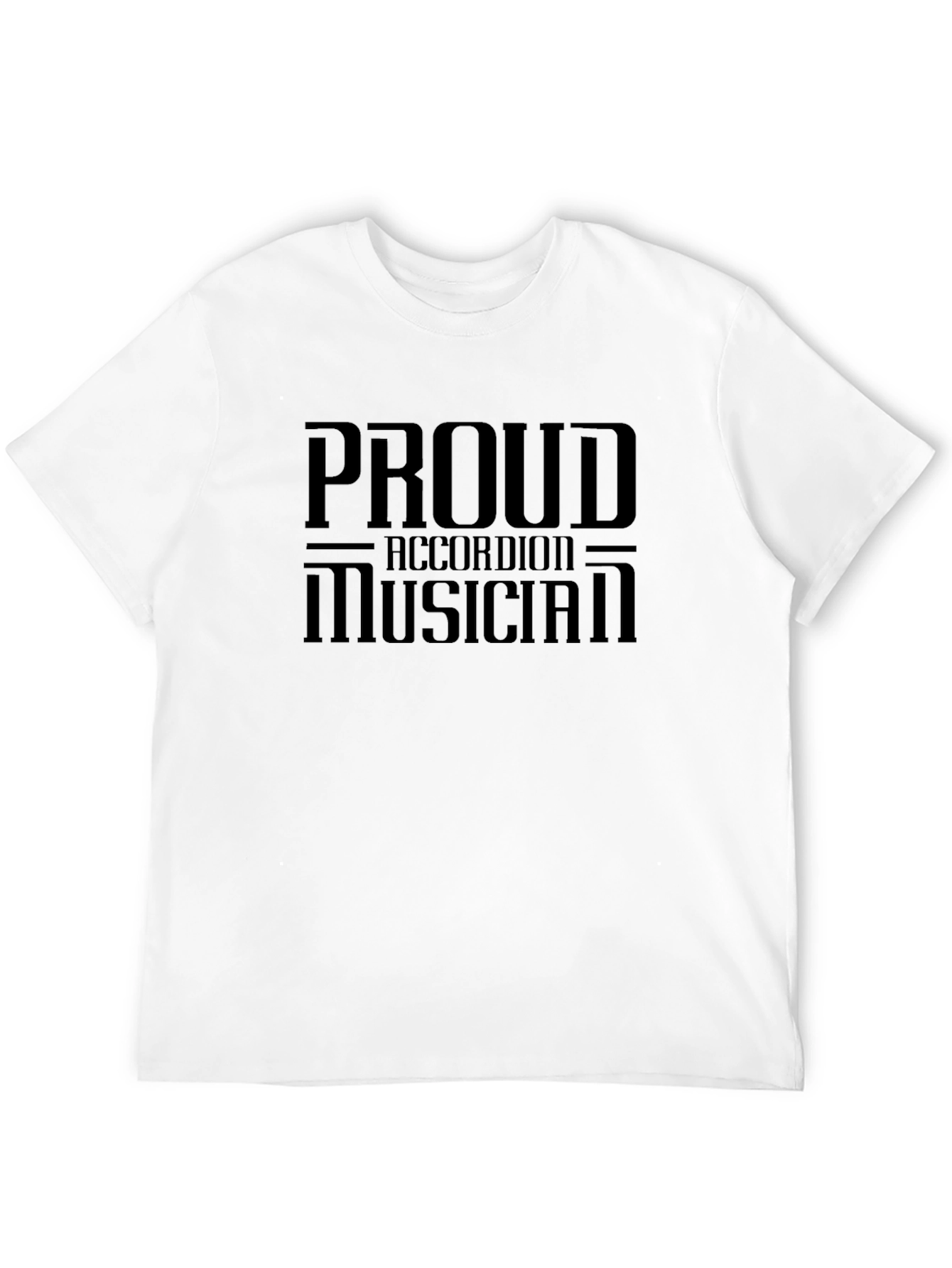 Proud Accordion Musician Black T-Shirt