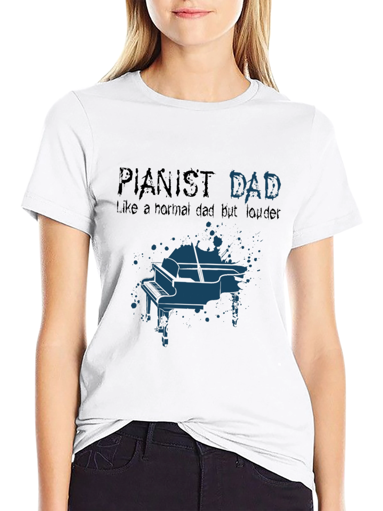 Pianist Dad Graphic T-Shirt - Musician Father Tee