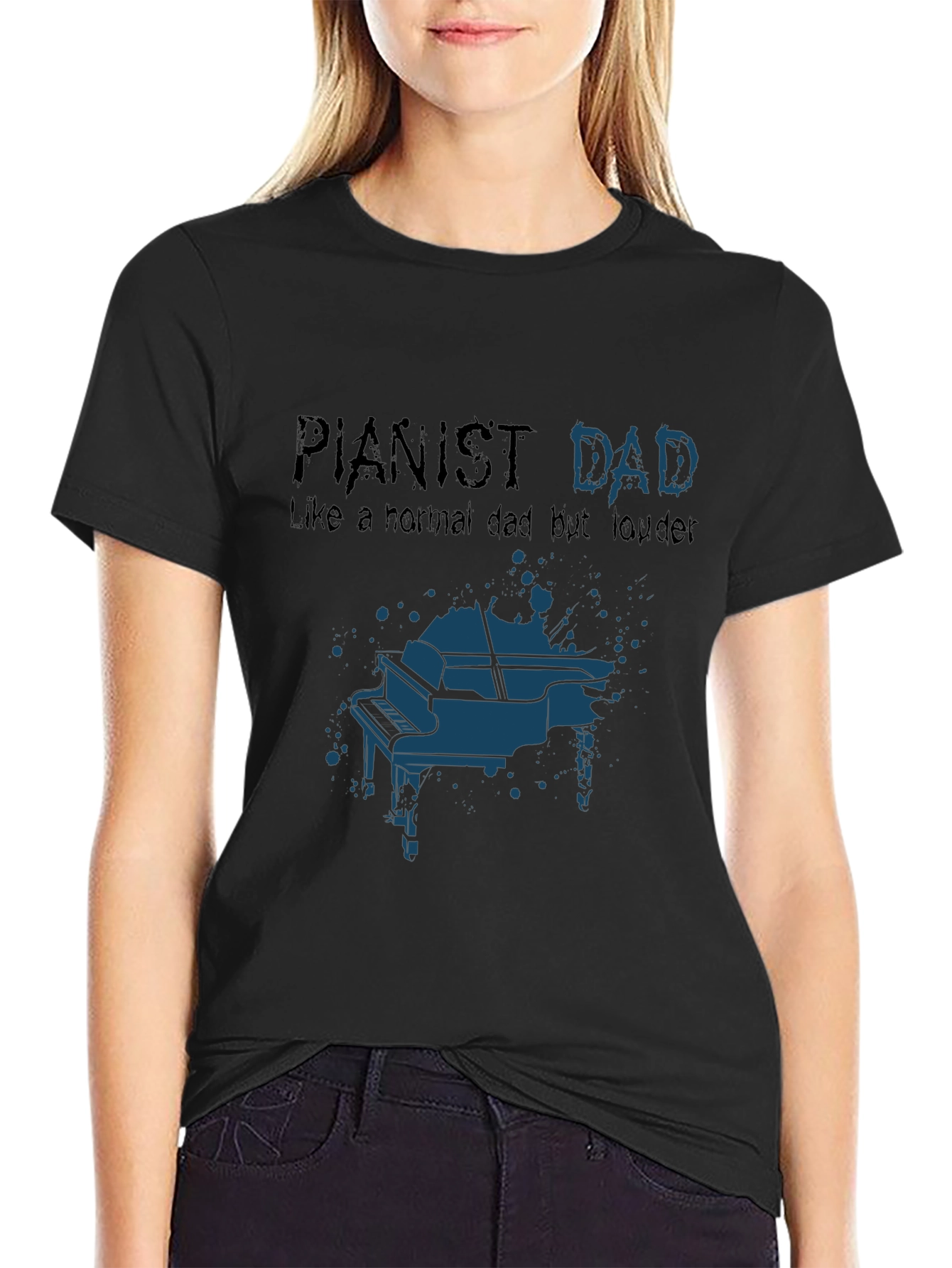 Pianist Dad Graphic T-Shirt - Musician Father Tee