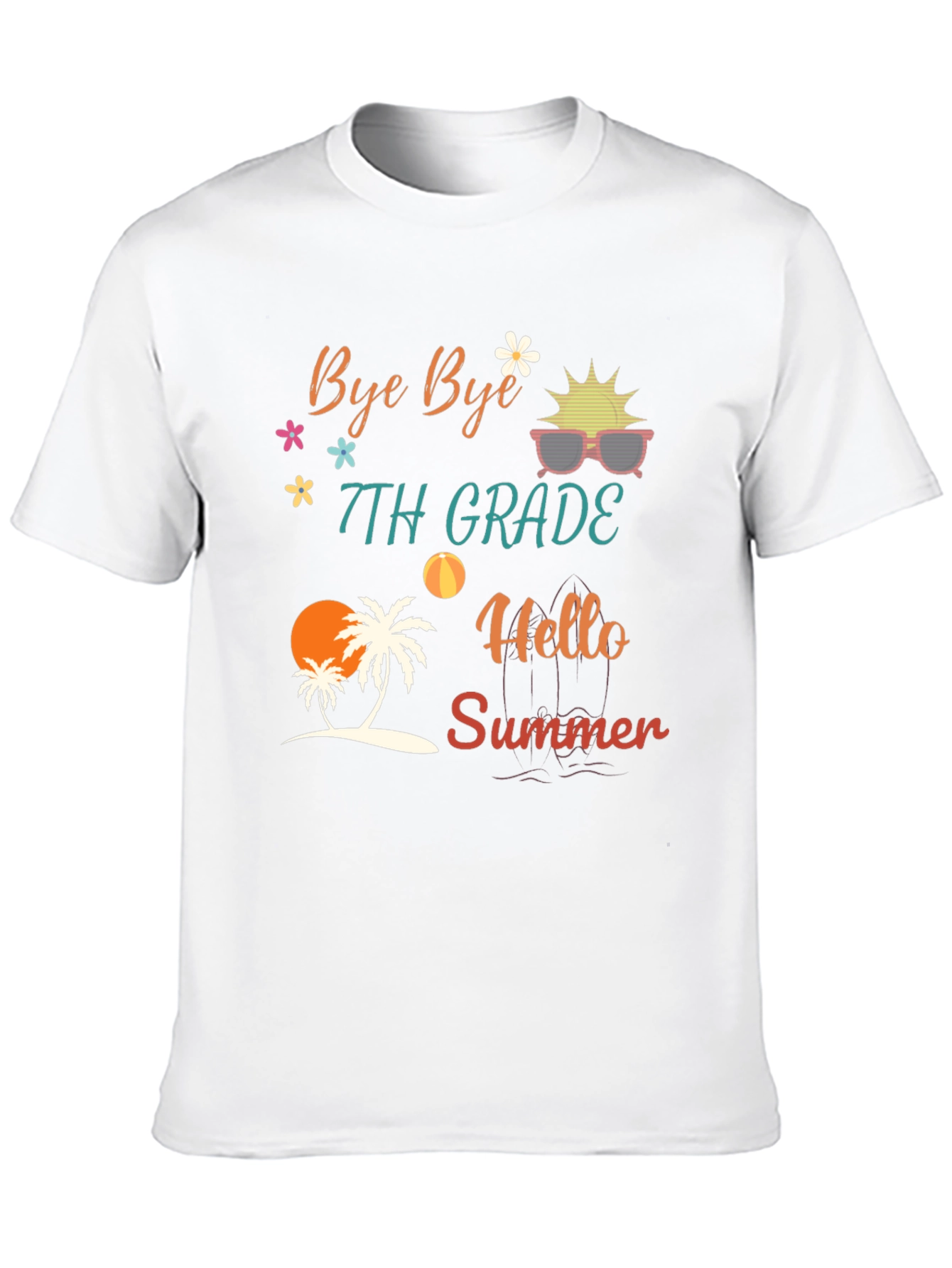 Bye Bye 7th Grade Hello Summer T-Shirt