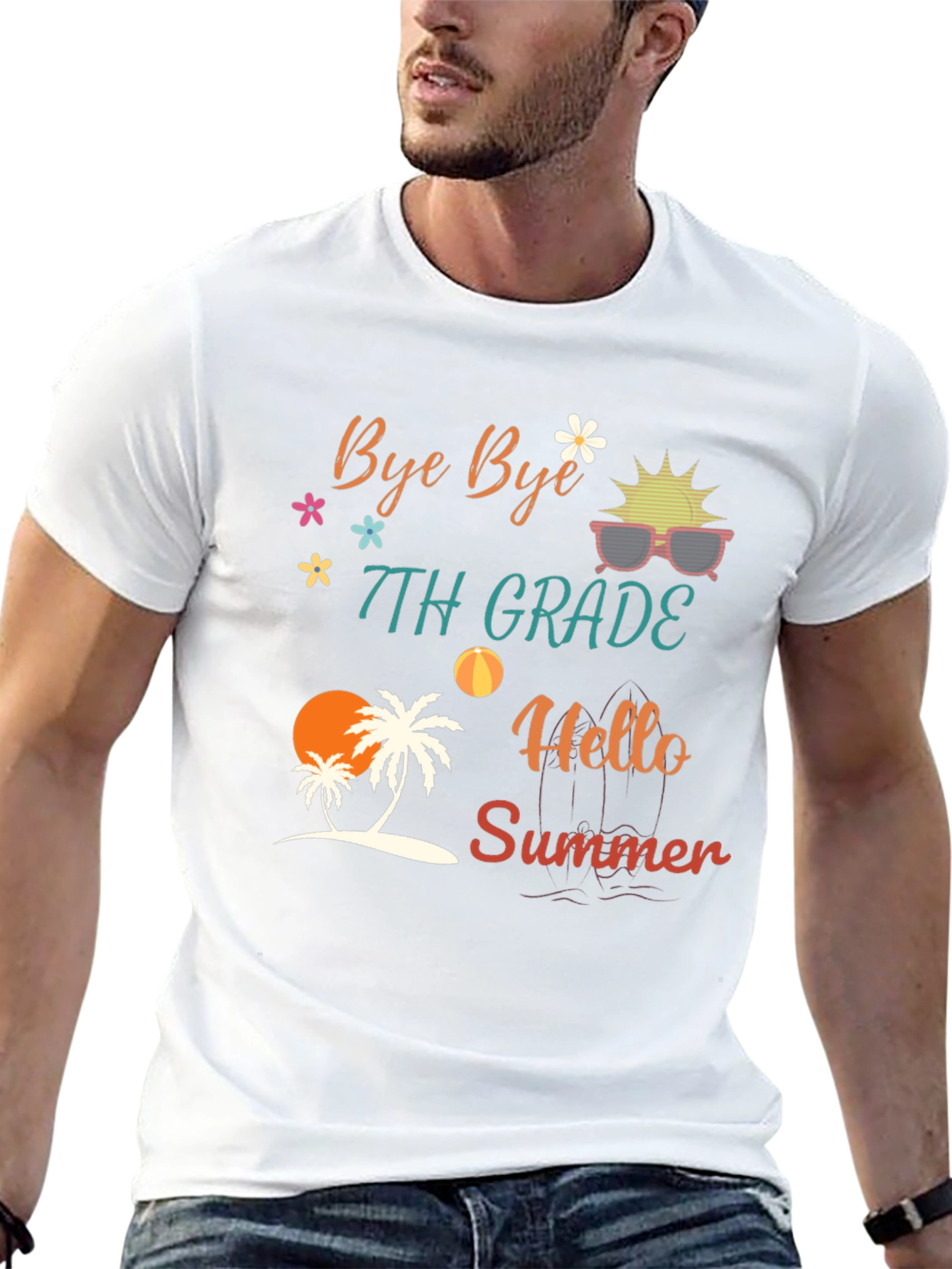 Bye Bye 7th Grade Hello Summer T-Shirt