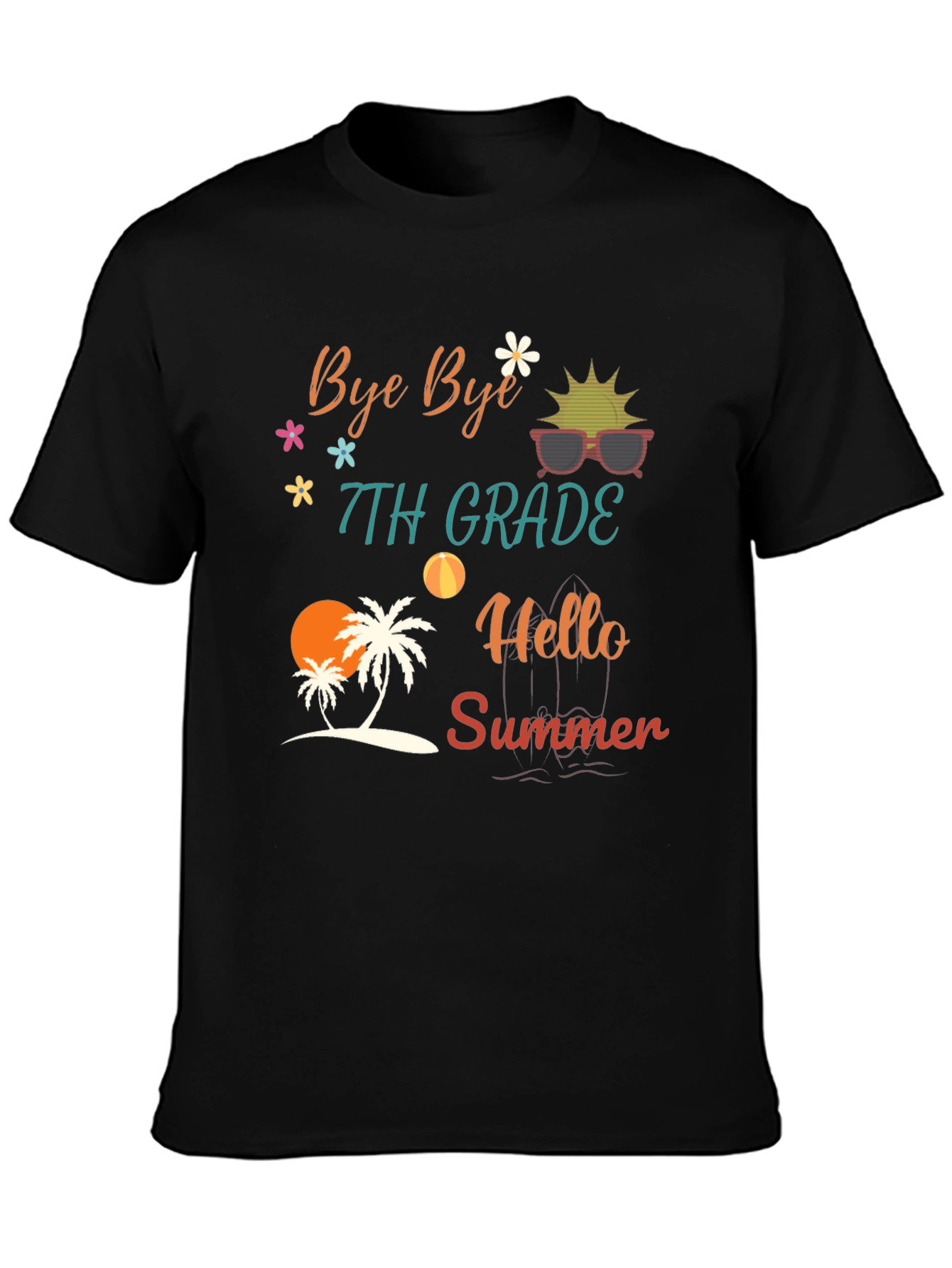 Bye Bye 7th Grade Hello Summer T-Shirt