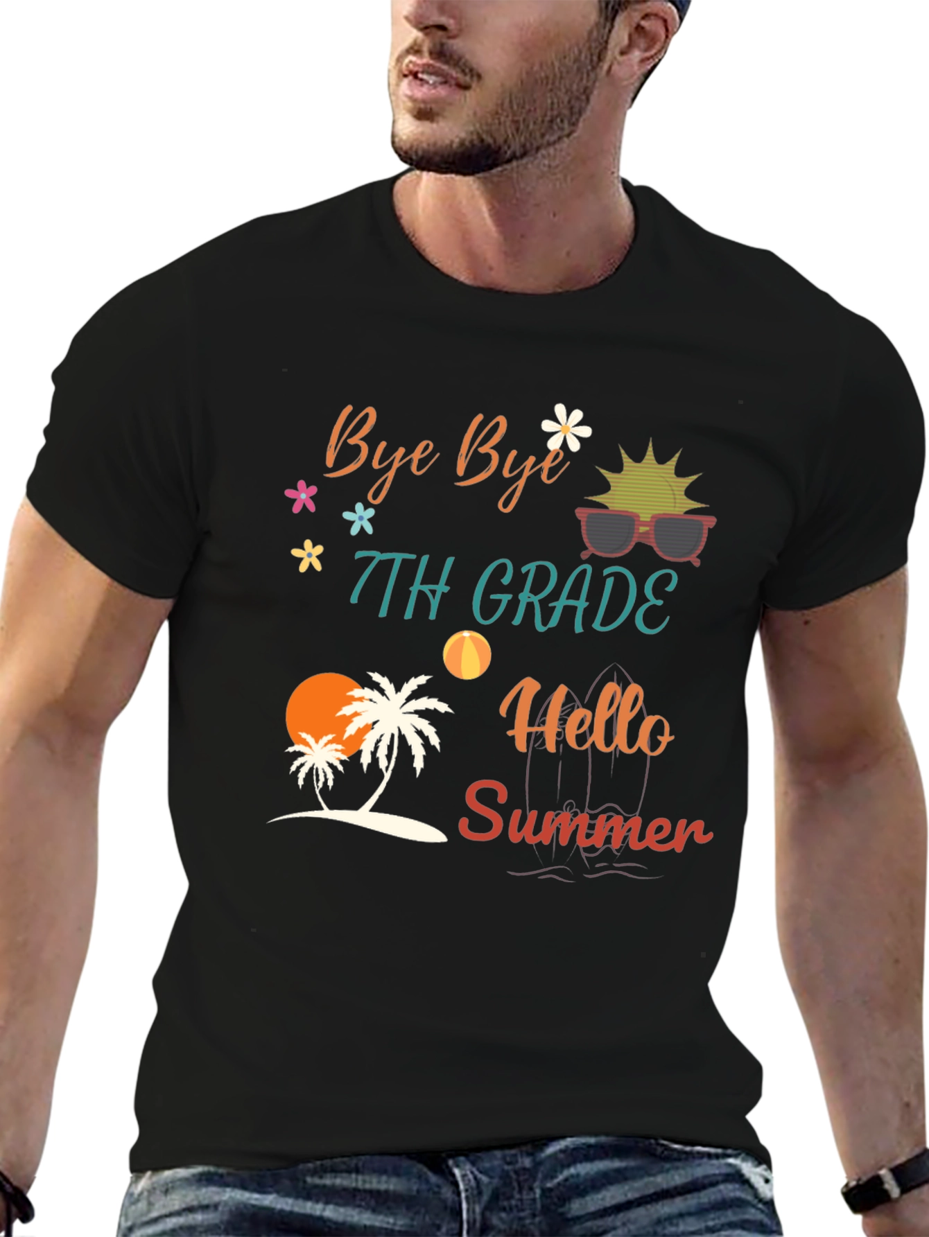 Bye Bye 7th Grade Hello Summer T-Shirt