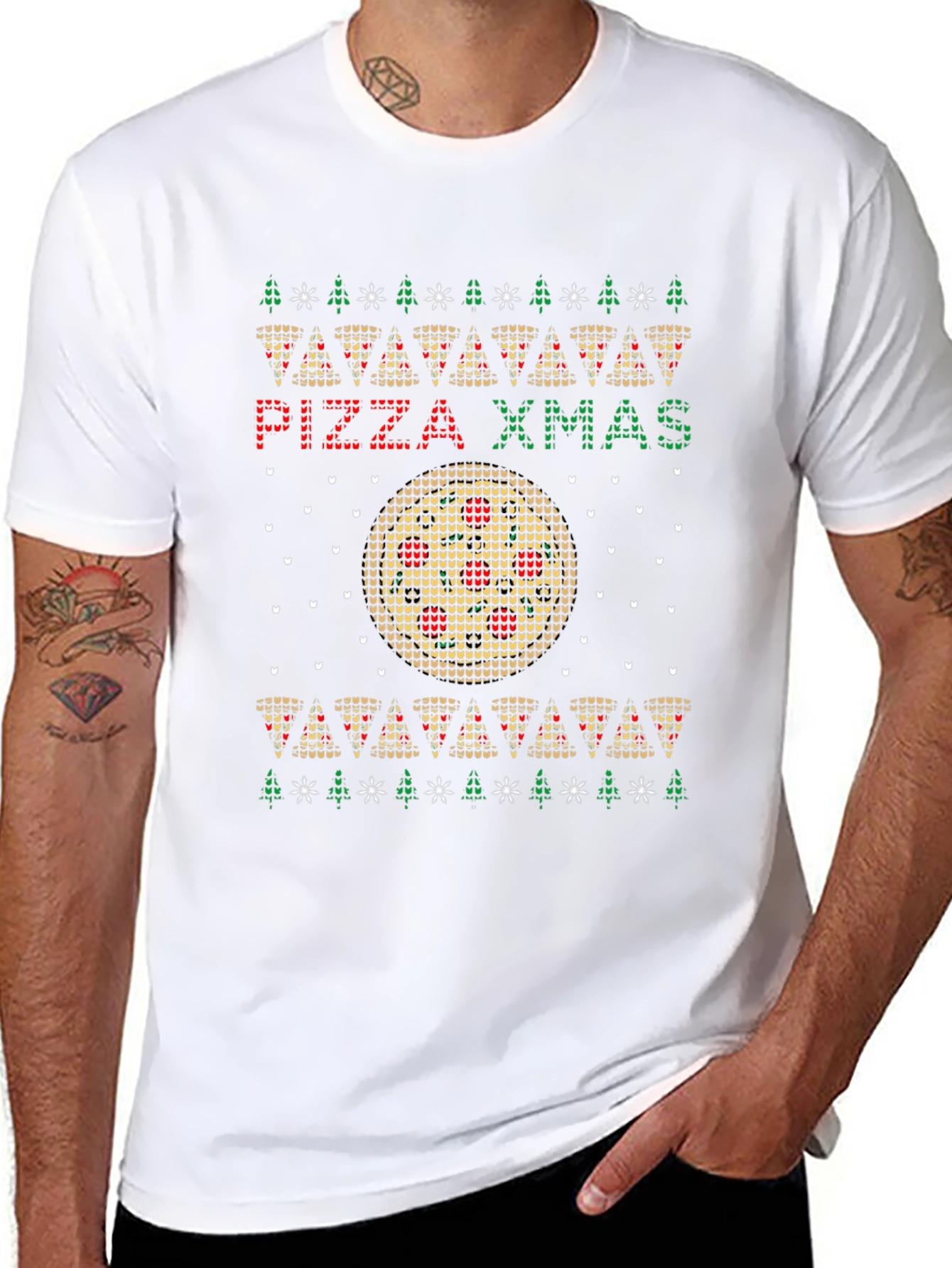 Pizza Xmas Ugly Christmas Sweater T-Shirt