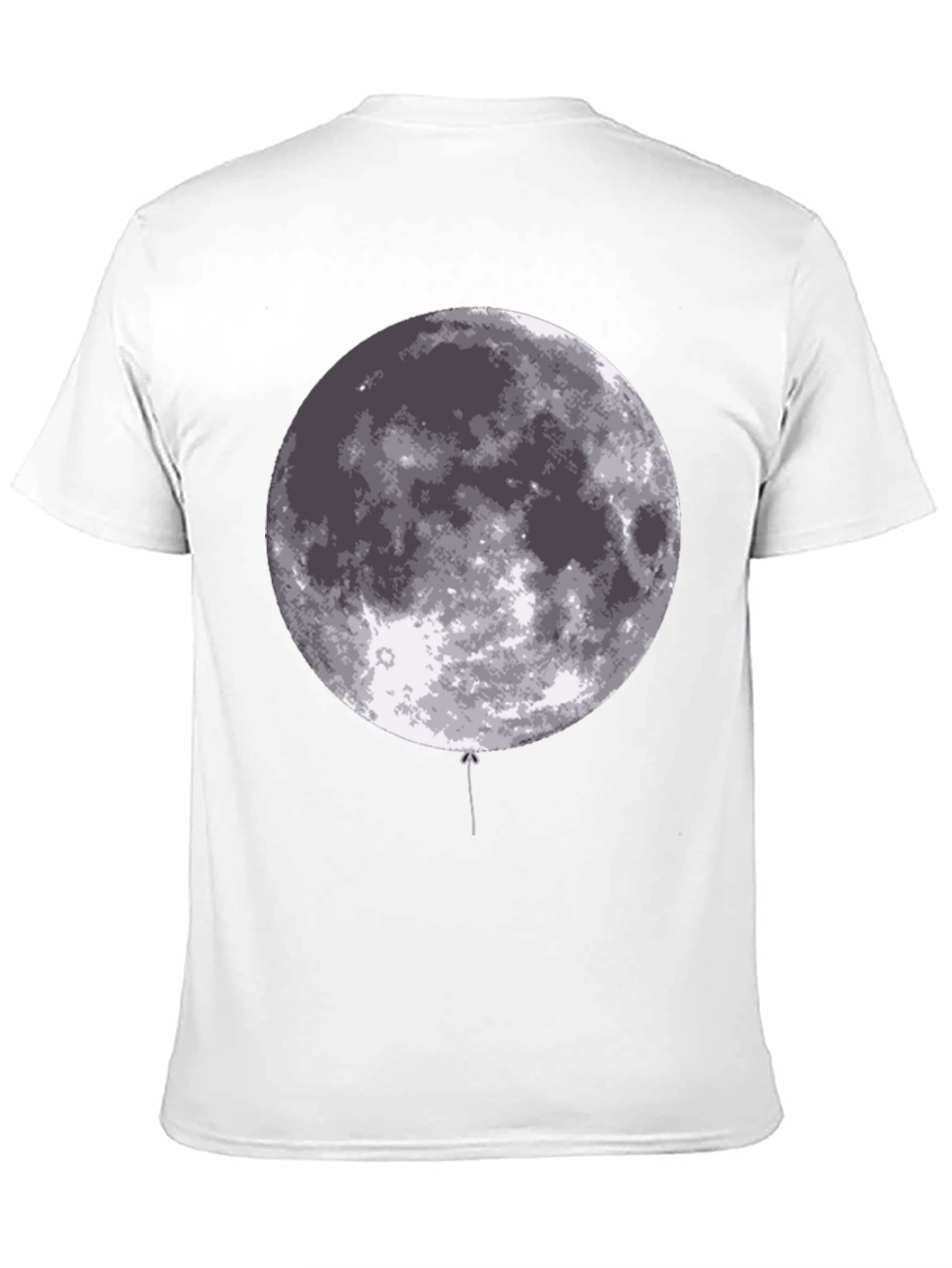 Moon Balloon Graphic Black T-Shirt