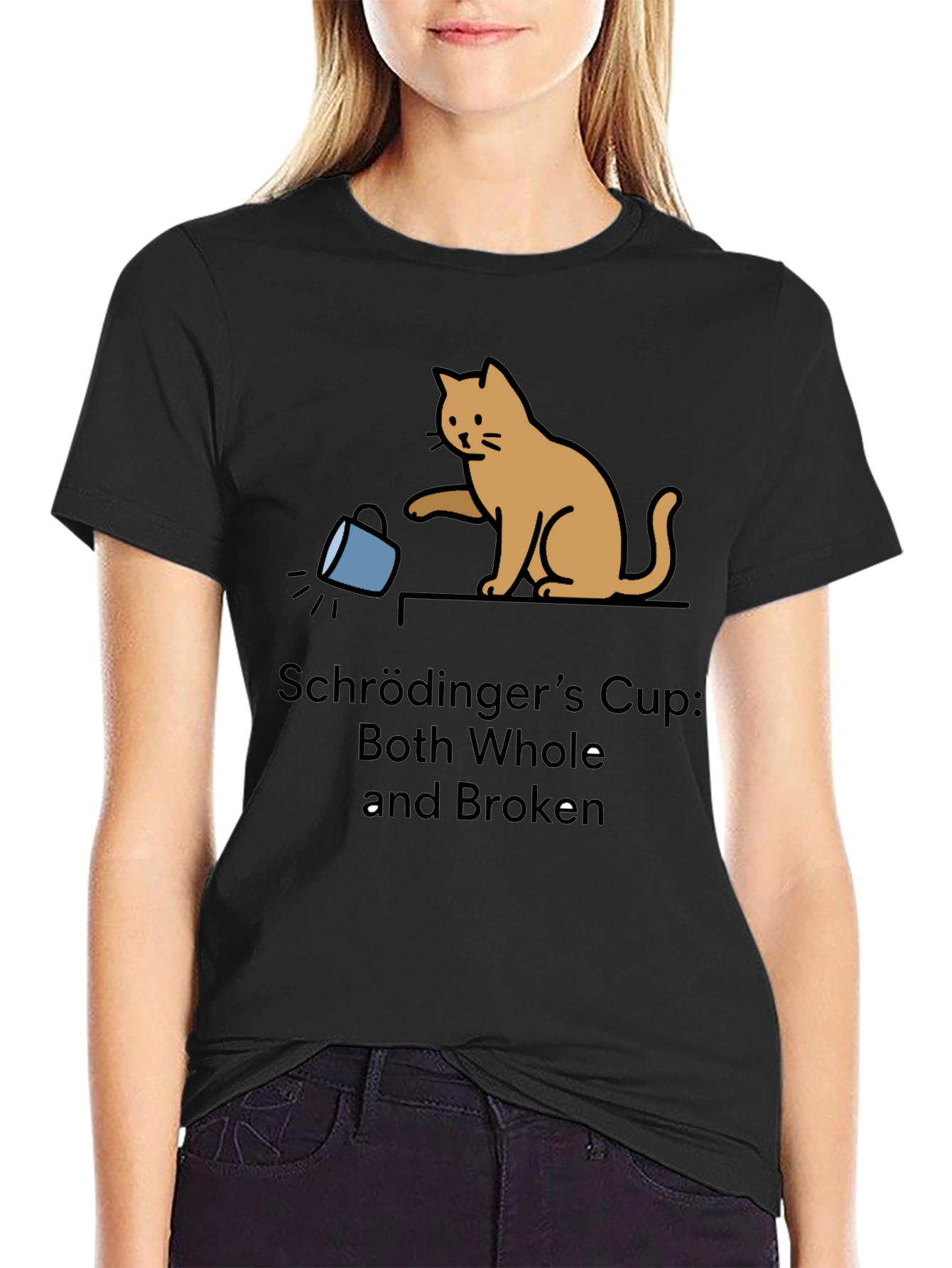 Schrödingers Cup Funny Graphic Tee - Cat Lover