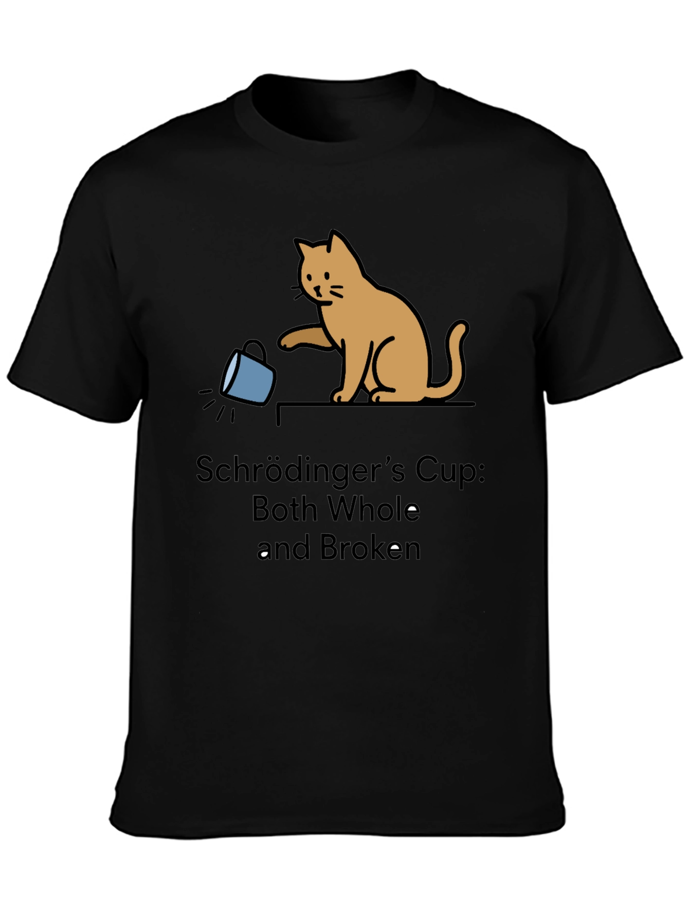 Schrödingers Cup Funny Graphic Tee - Cat Lover