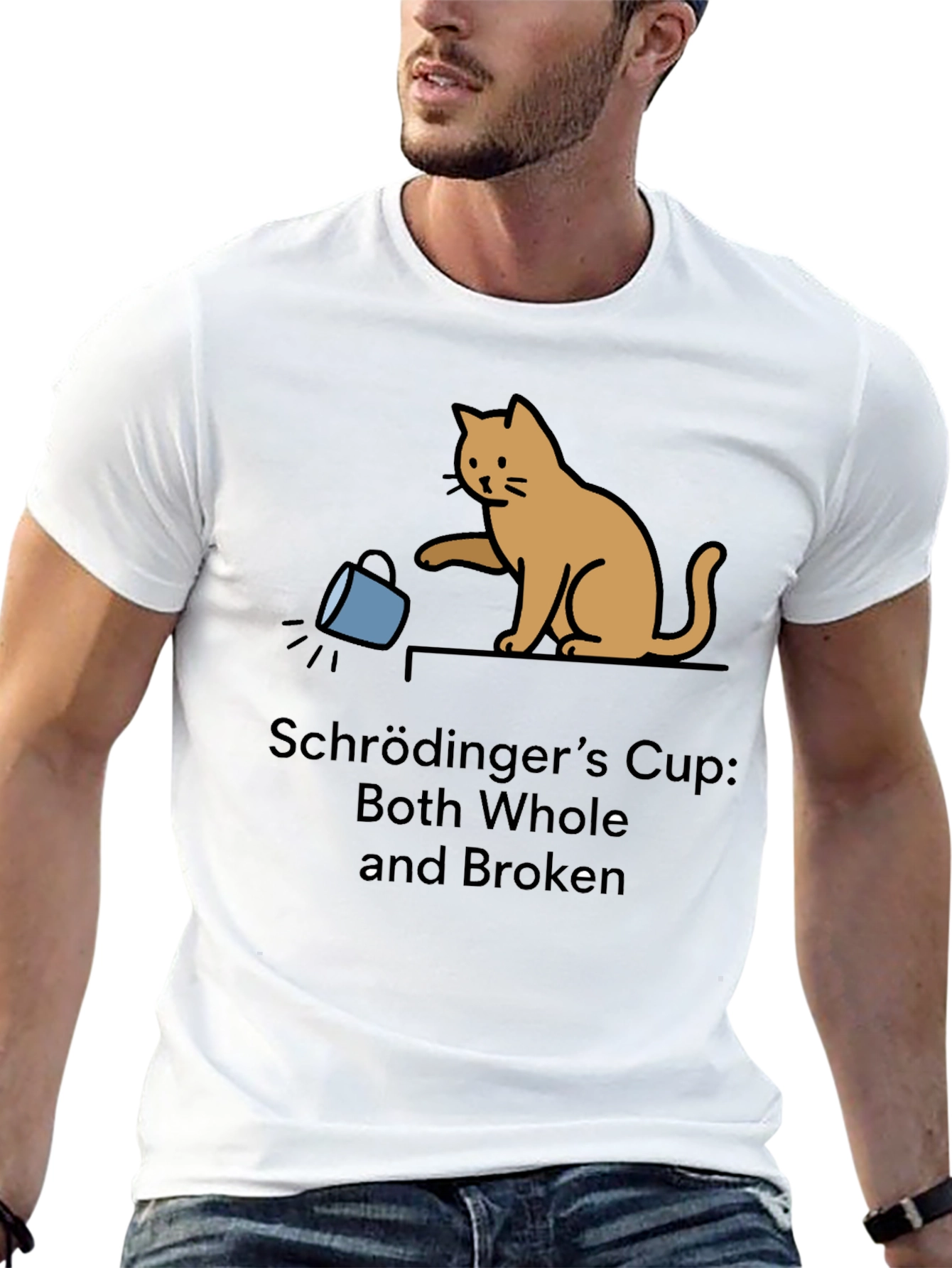 Schrödingers Cup Funny Graphic Tee - Cat Lover