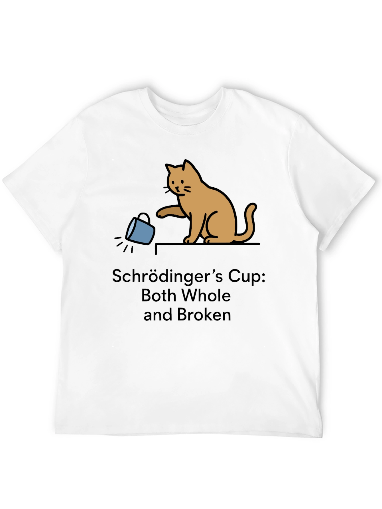 Schrödingers Cup Funny Graphic Tee - Cat Lover