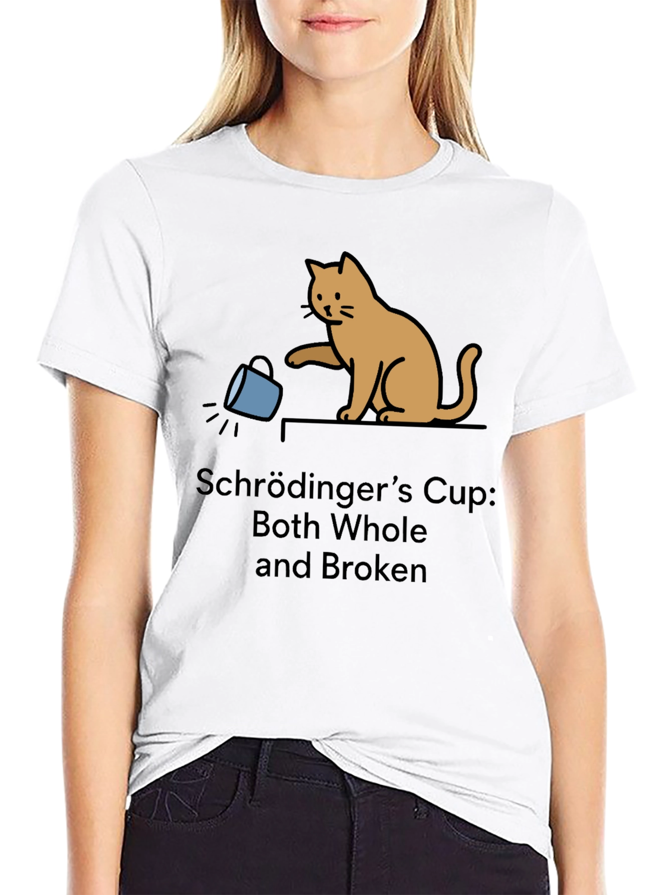 Schrödingers Cup Funny Graphic Tee - Cat Lover