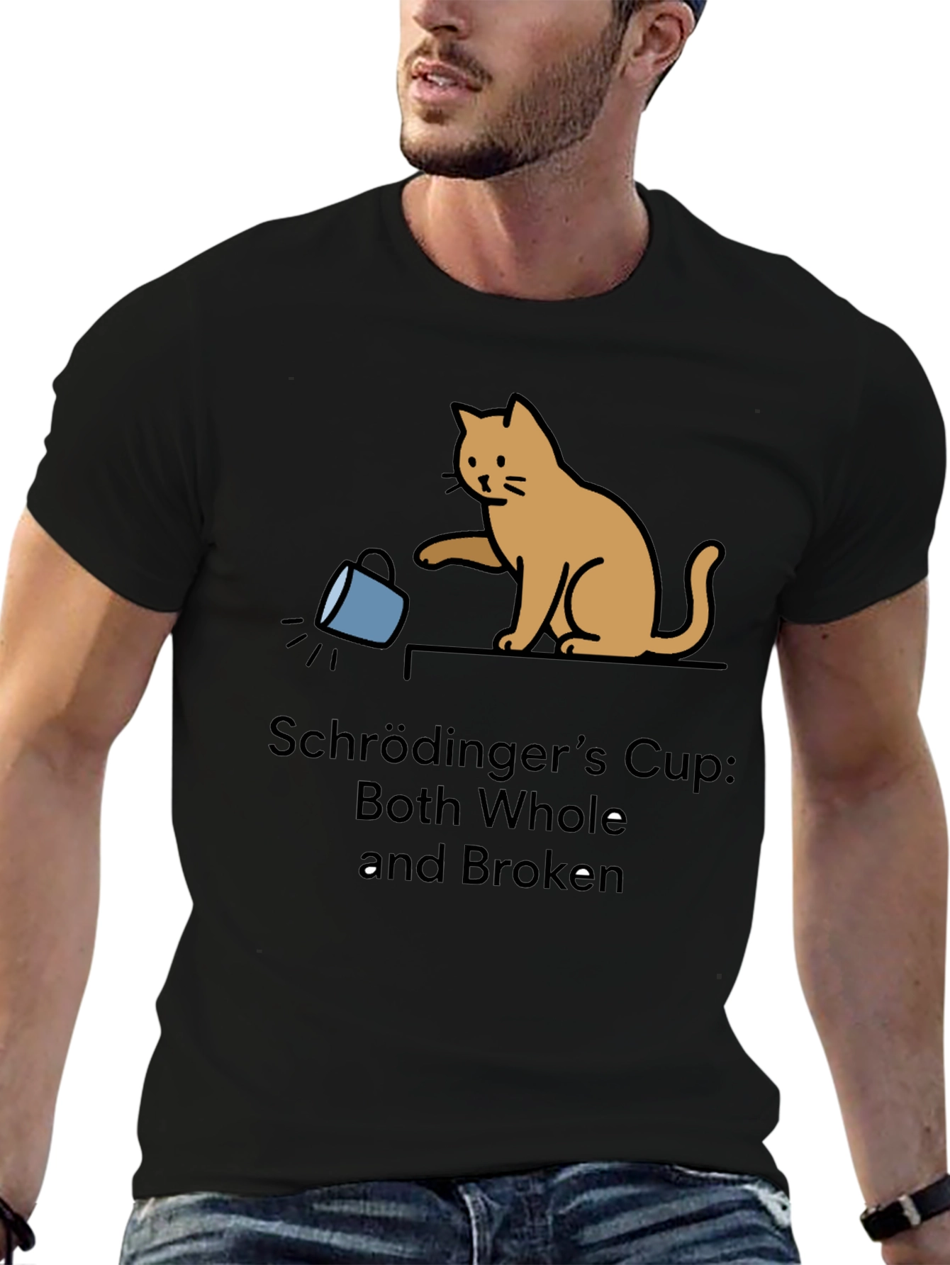 Schrödingers Cup Funny Graphic Tee - Cat Lover