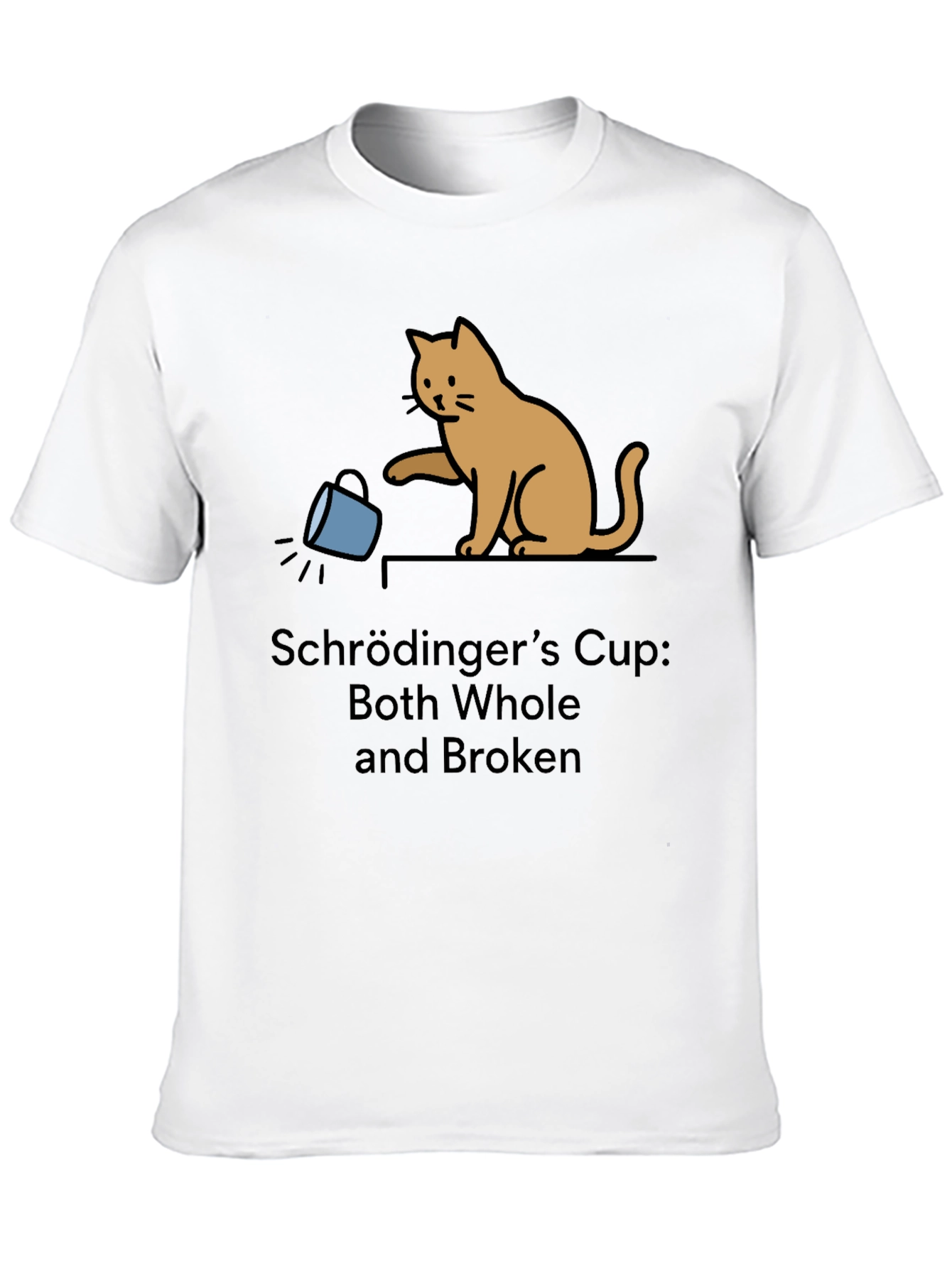 Schrödingers Cup Funny Graphic Tee - Cat Lover