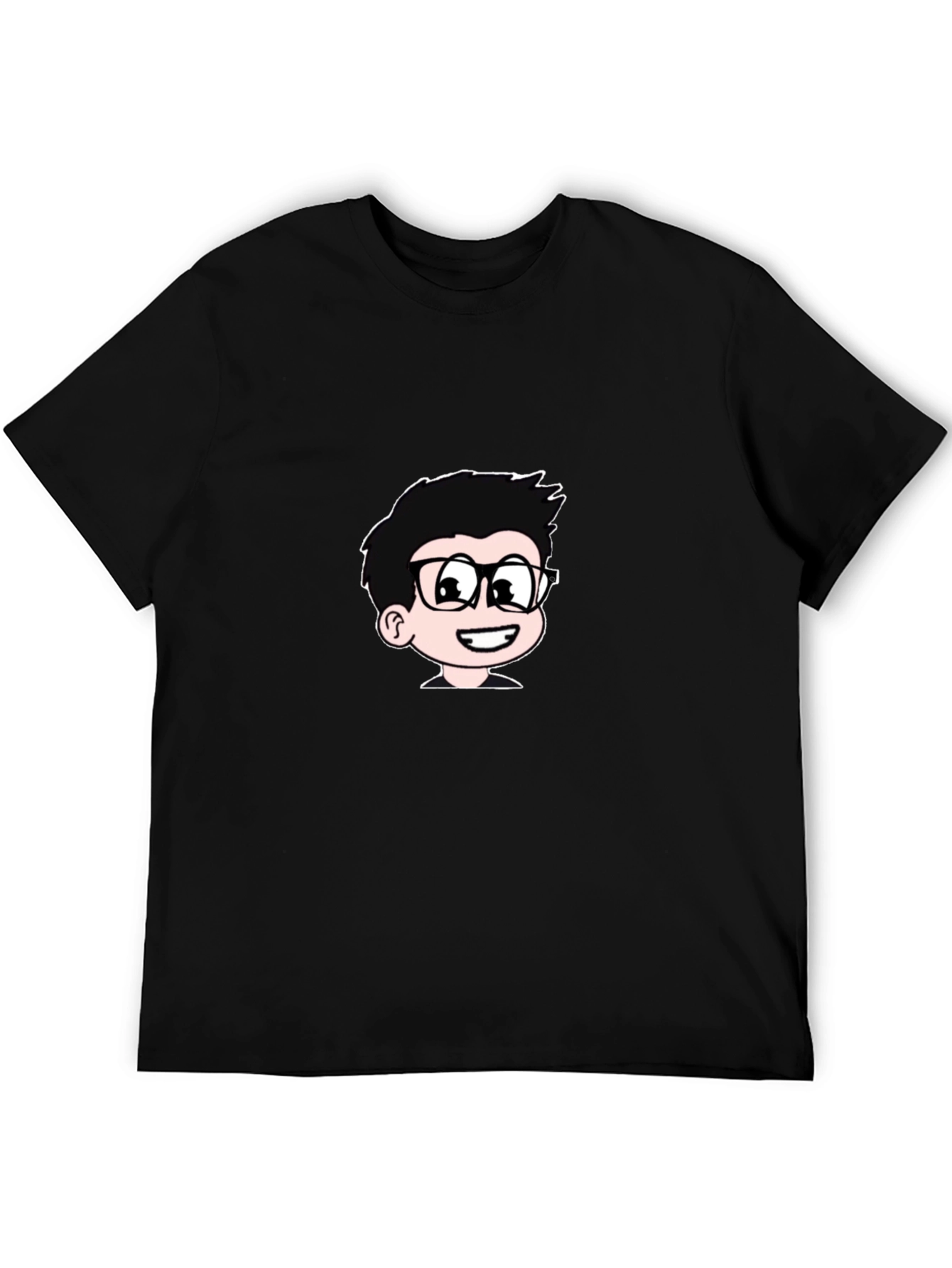 Cartoon Boy Black T-Shirt | Cool Casual Tee