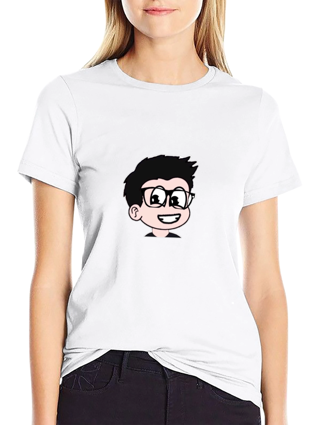 Cartoon Boy Black T-Shirt | Cool Casual Tee