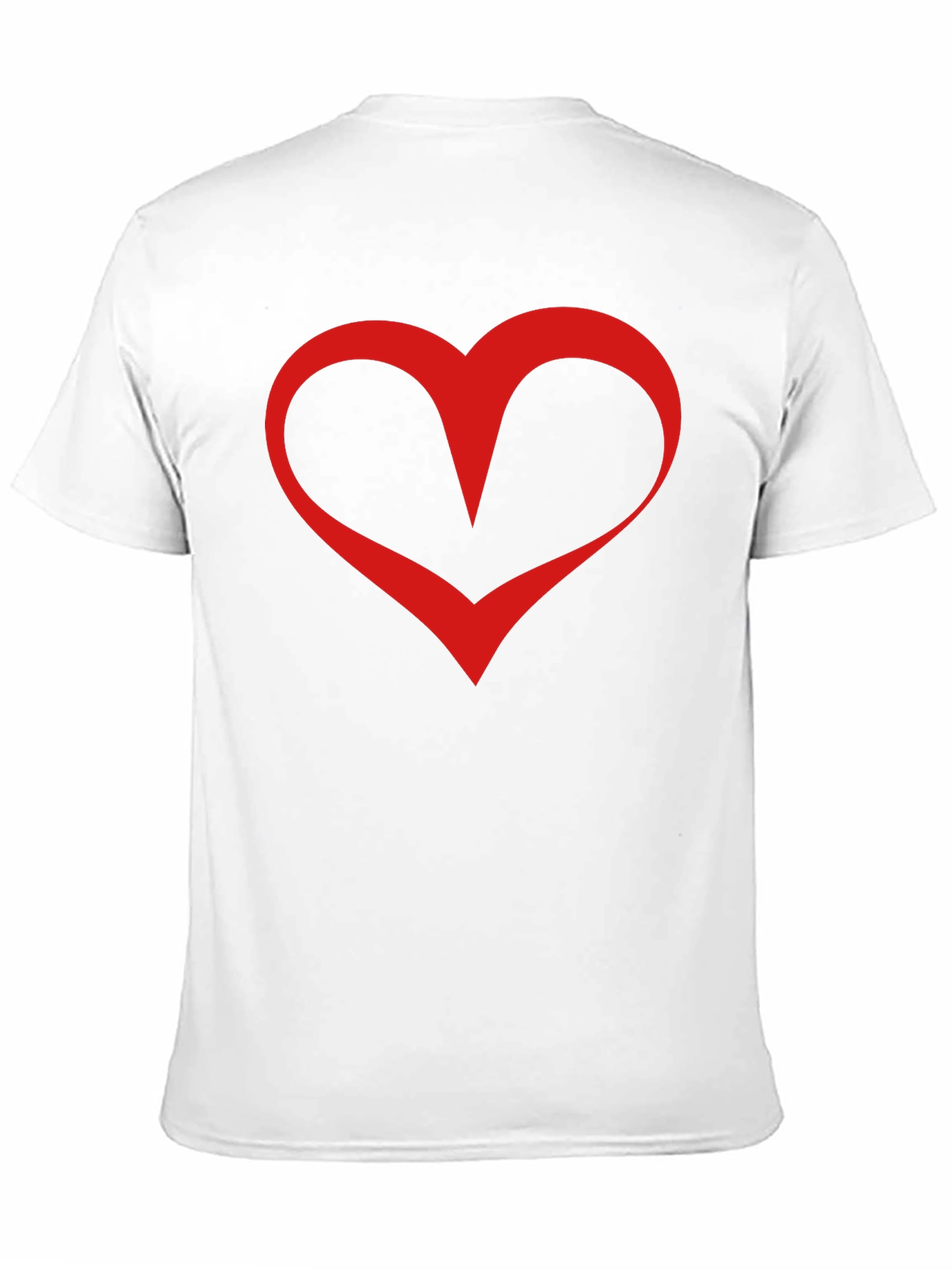 Black T-Shirt with Red Heart Graphic