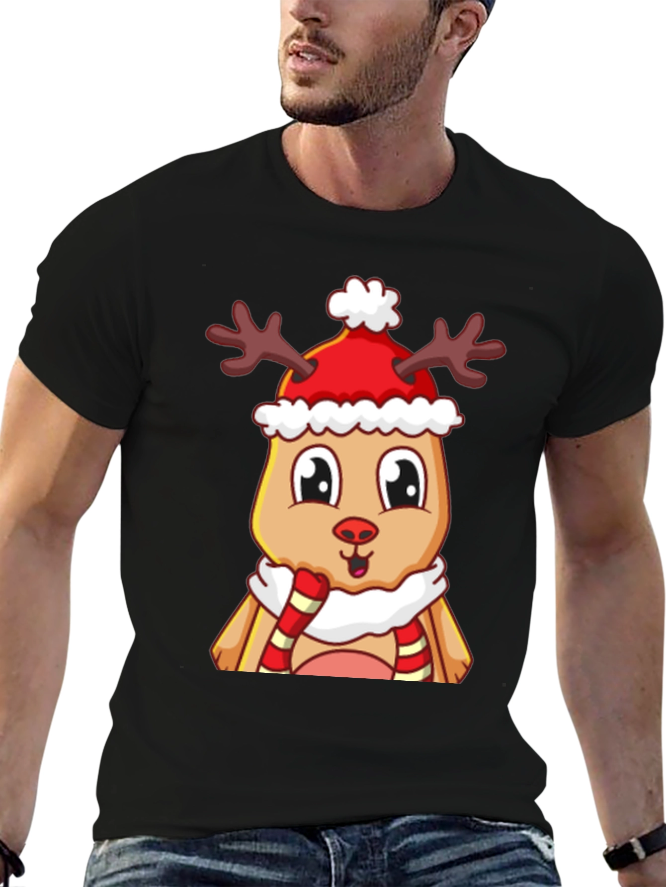 Festive Reindeer Graphic Tee