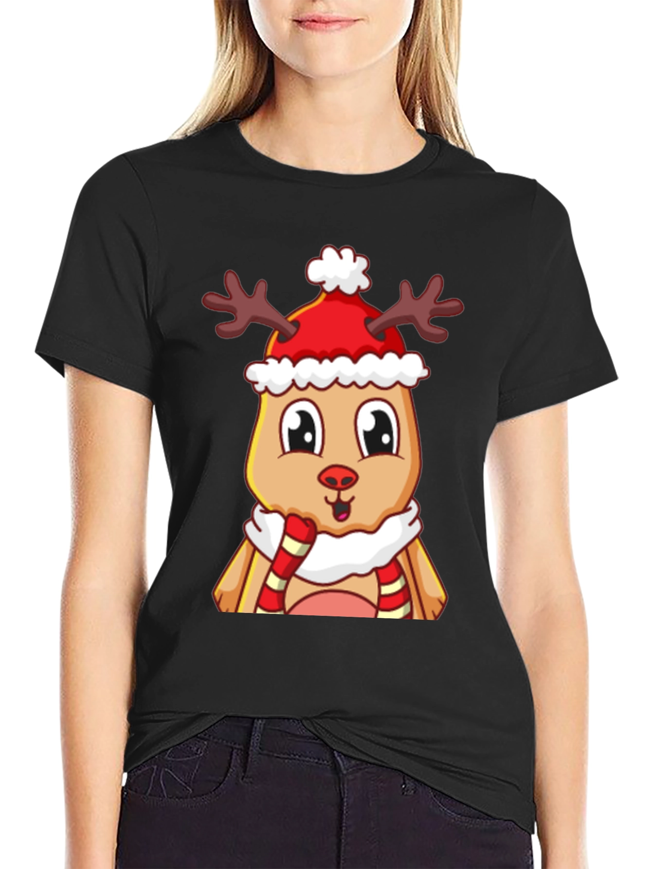 Festive Reindeer Graphic Tee