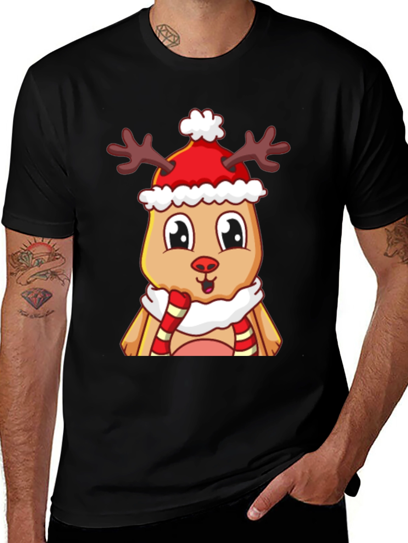 Festive Reindeer Graphic Tee
