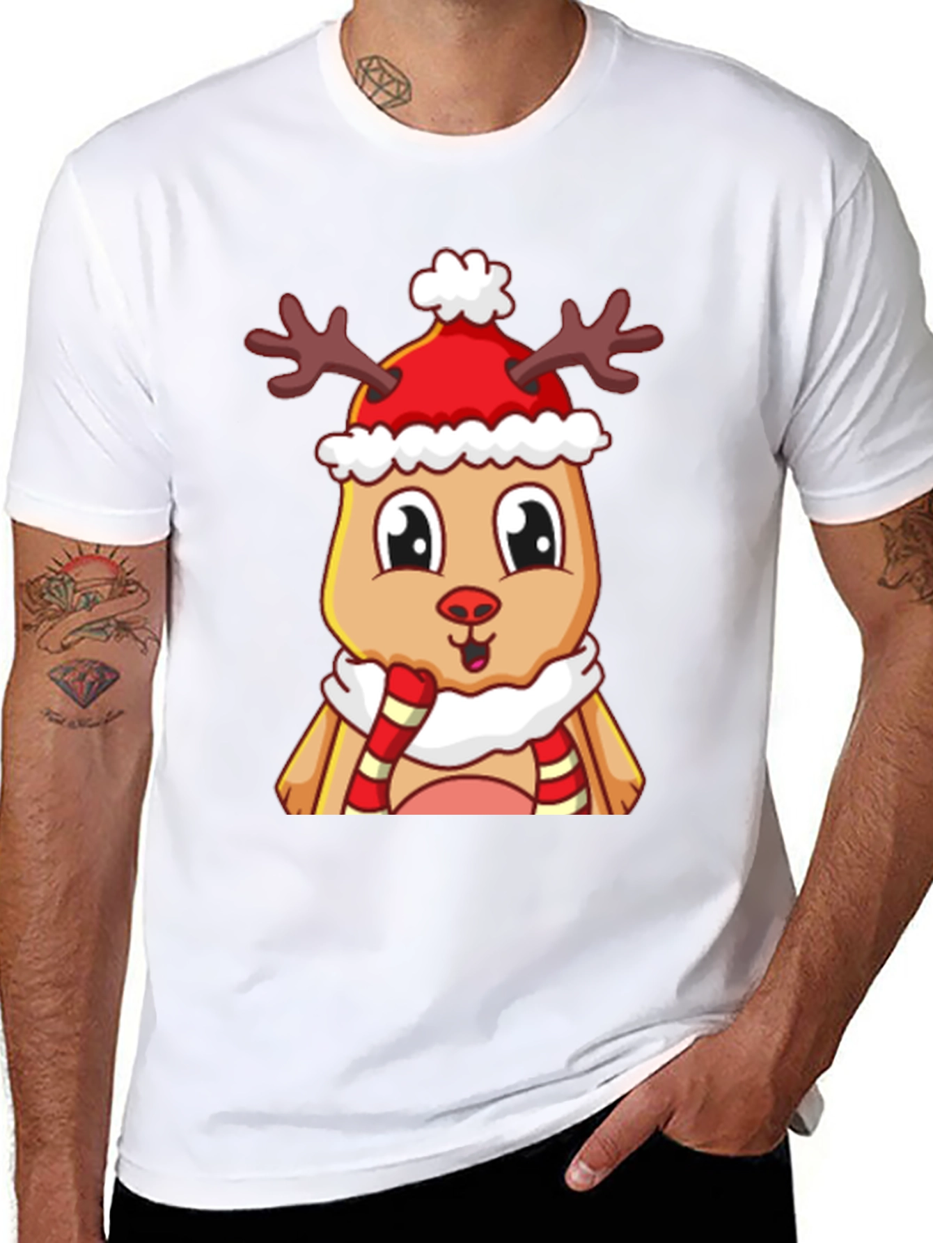 Festive Reindeer Graphic Tee