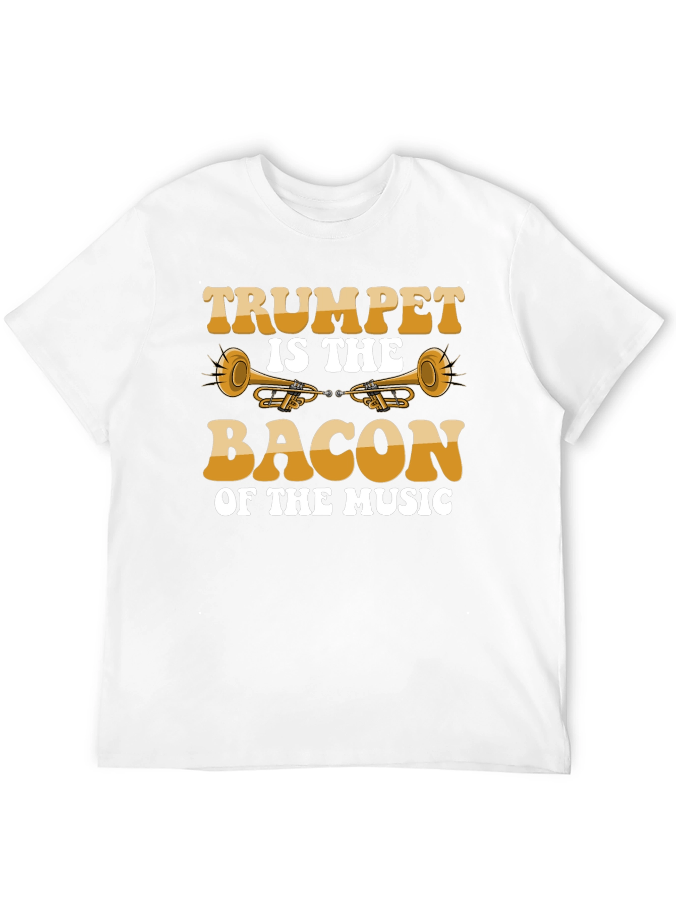 Trumpet is the Bacon of Music Black T-Shirt