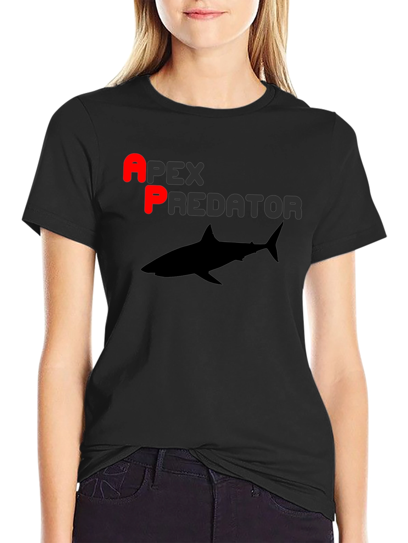 Apex Predator Shark Graphic T-Shirt - Black
