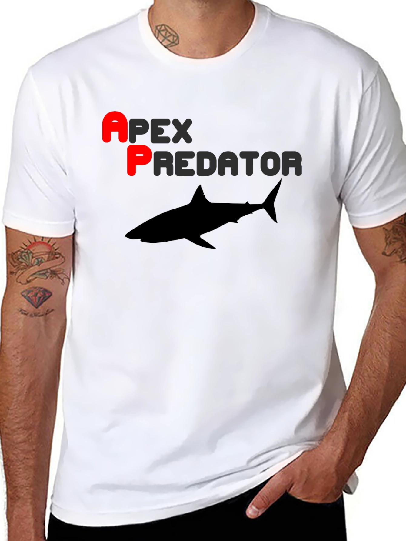 Apex Predator Shark Graphic T-Shirt - Black
